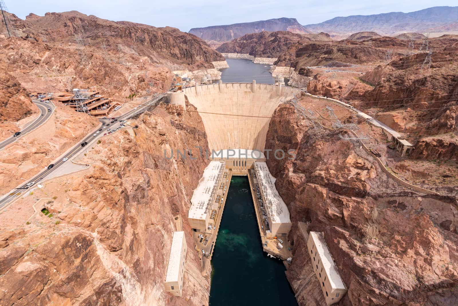 Hoover dam in Arizona and Nevada, USA