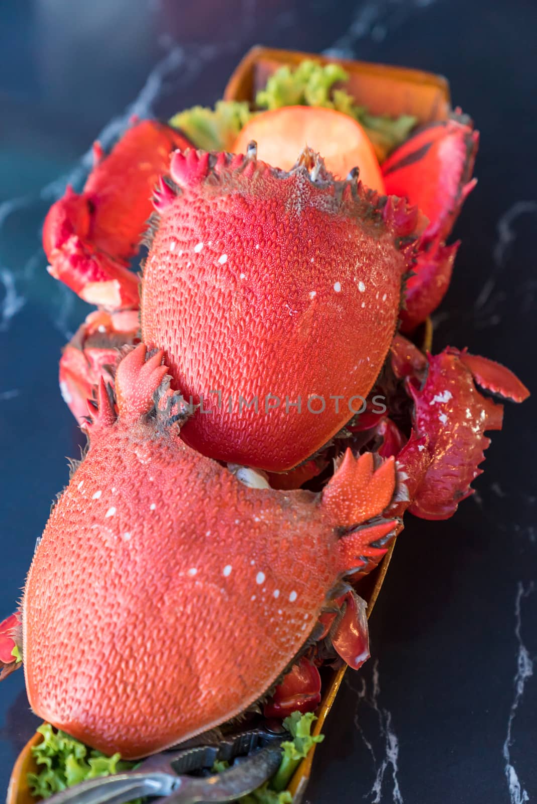 steam Red Frog Crab Premium seafood 