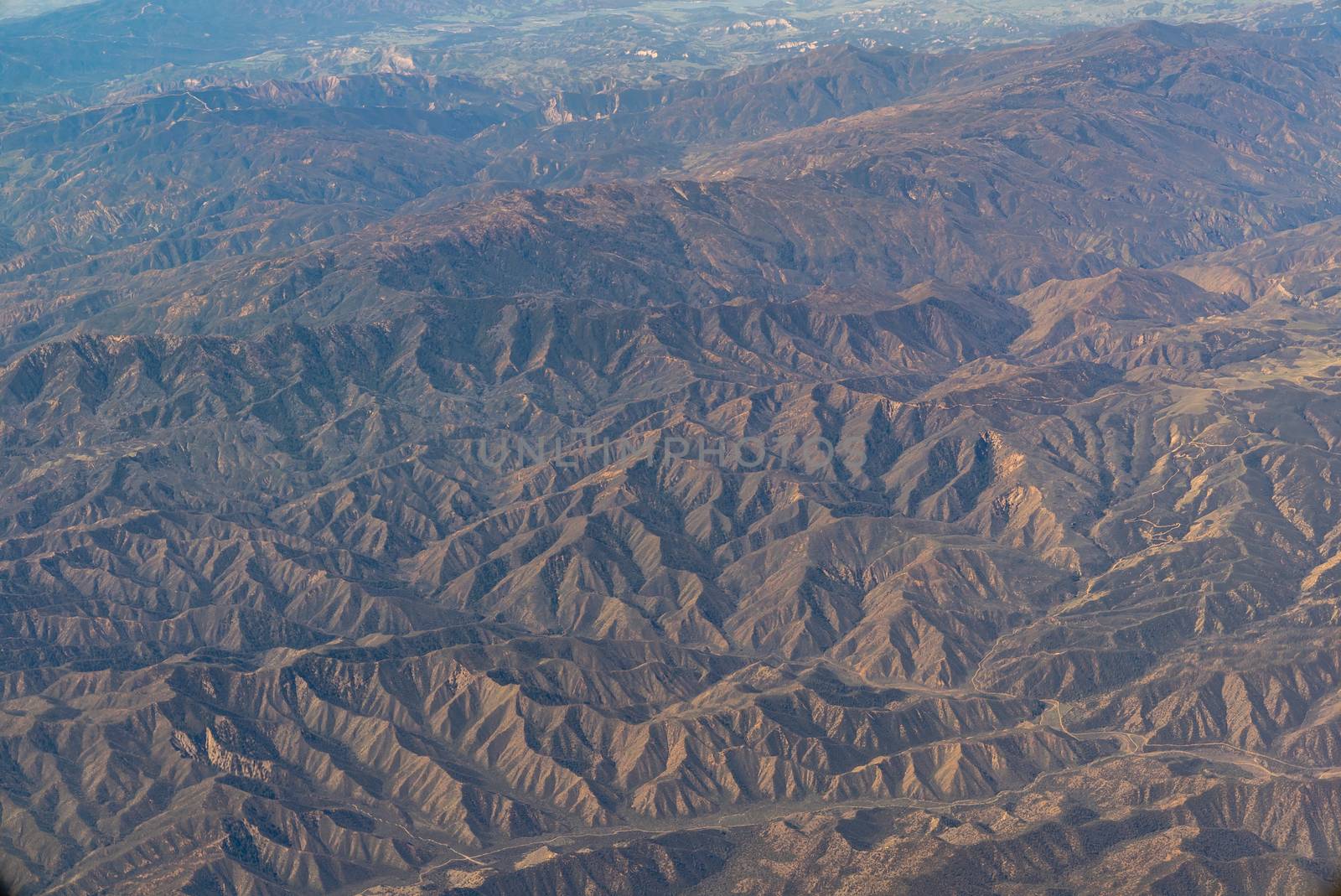 An aerial view of California San Andreas, California, USA