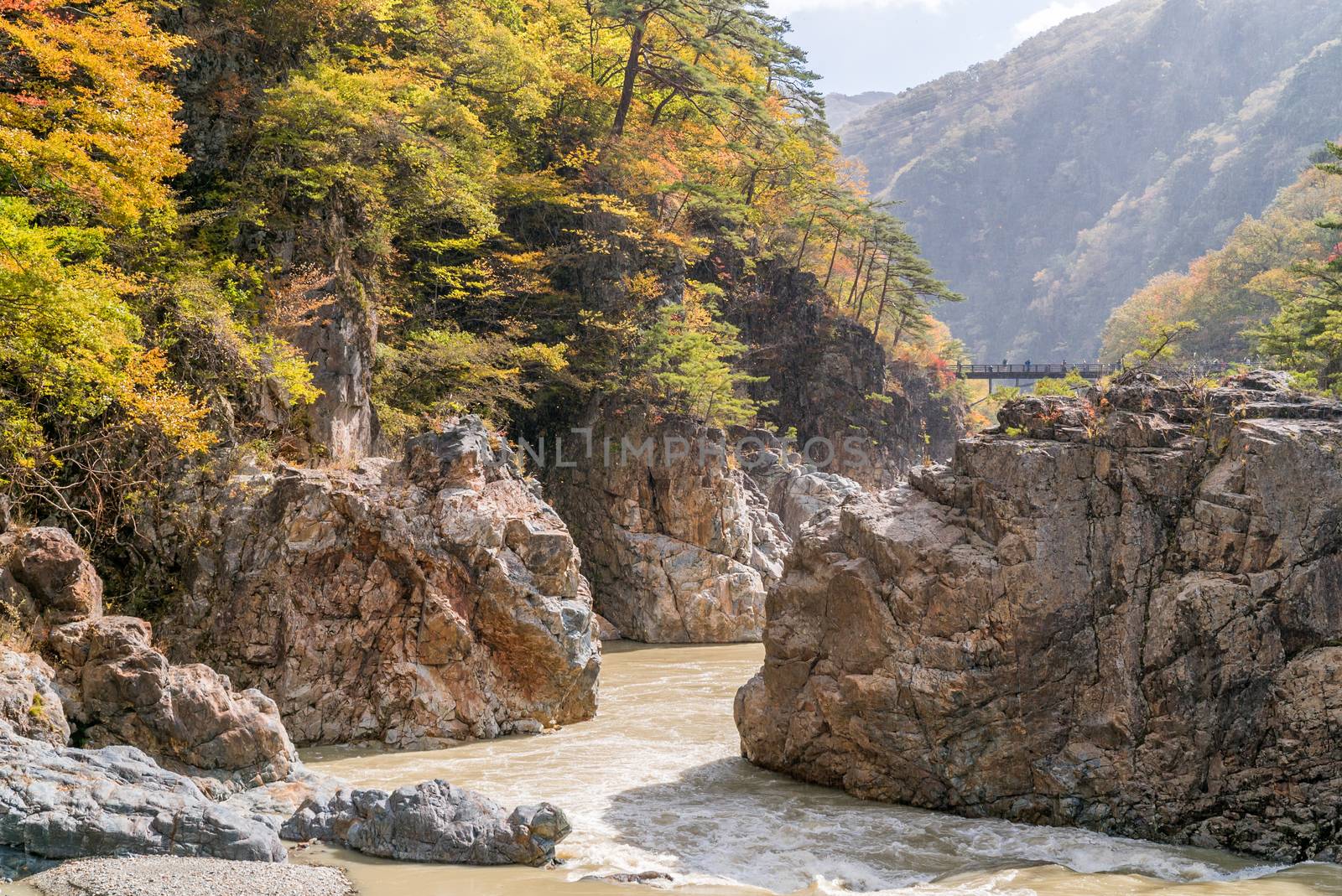 Ryuyo Gorge canyon National Park and recreation area at Nikko Tochigi Japan 