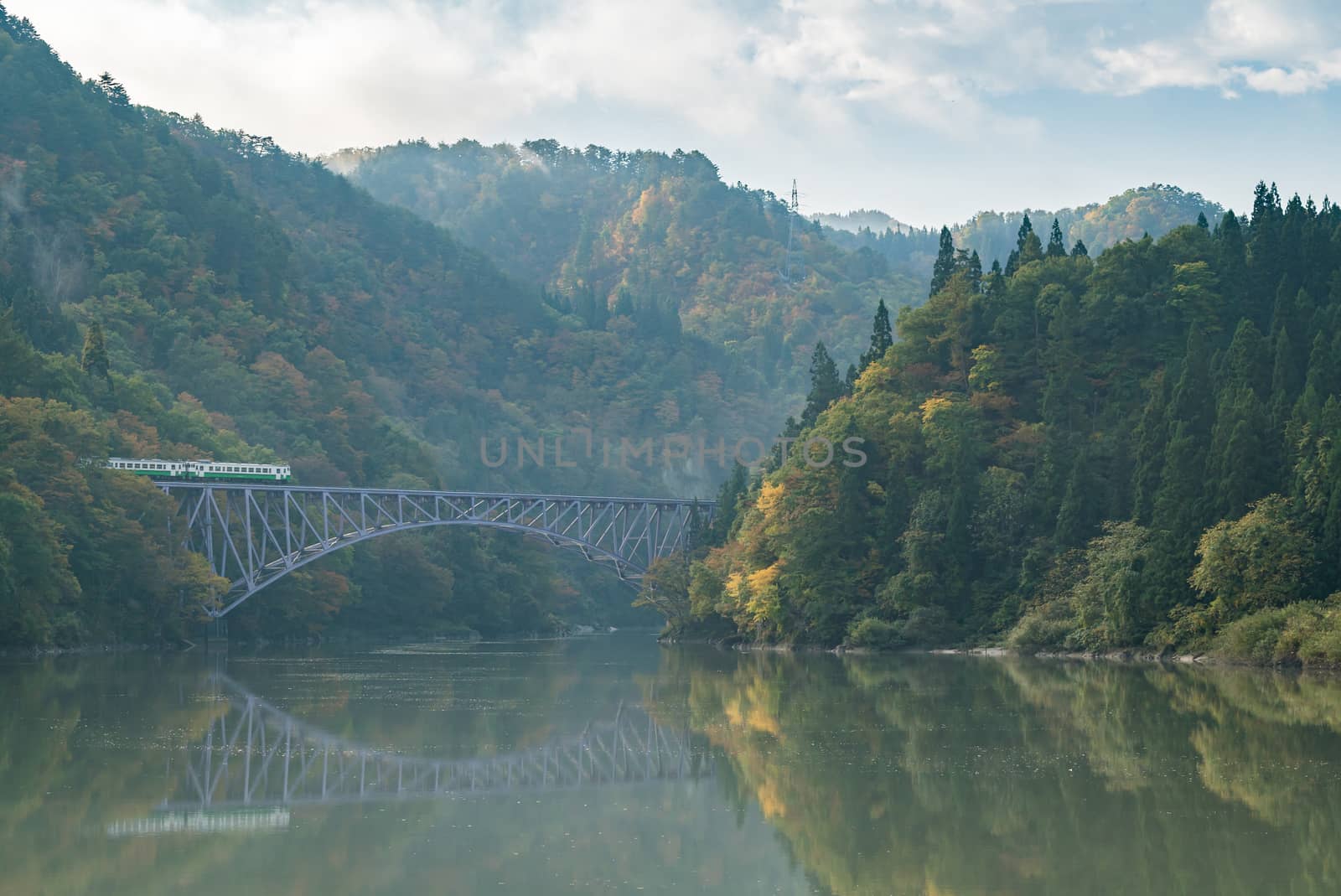 Fukushima First Bridge Tadami River Japan by vichie81