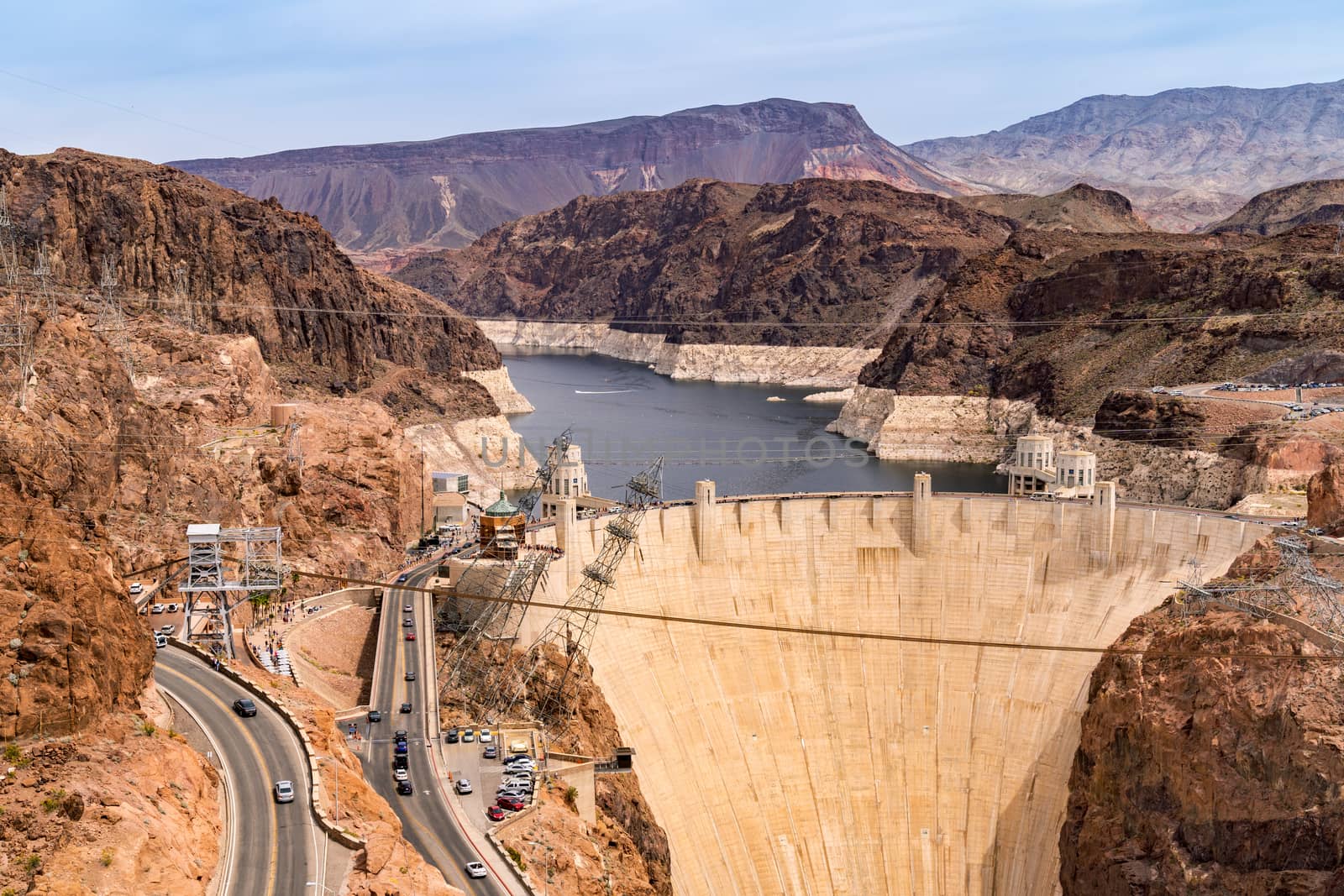 Hoover dam in Arizona and Nevada, USA