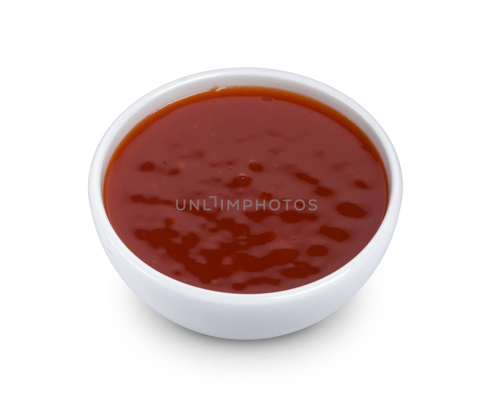 Hot chilli sauce isolated on white background by xamtiw