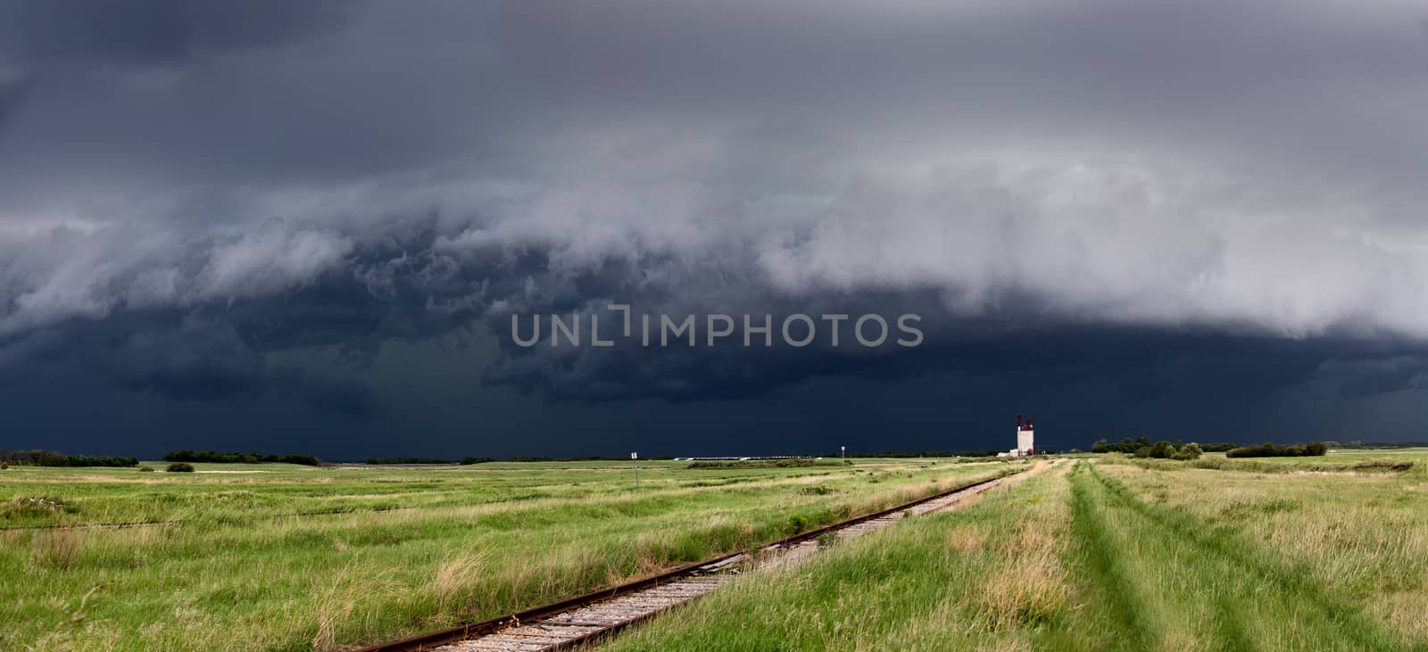 Prairie Storm Clouds Canada Saskatchewan Abandoned Buildings