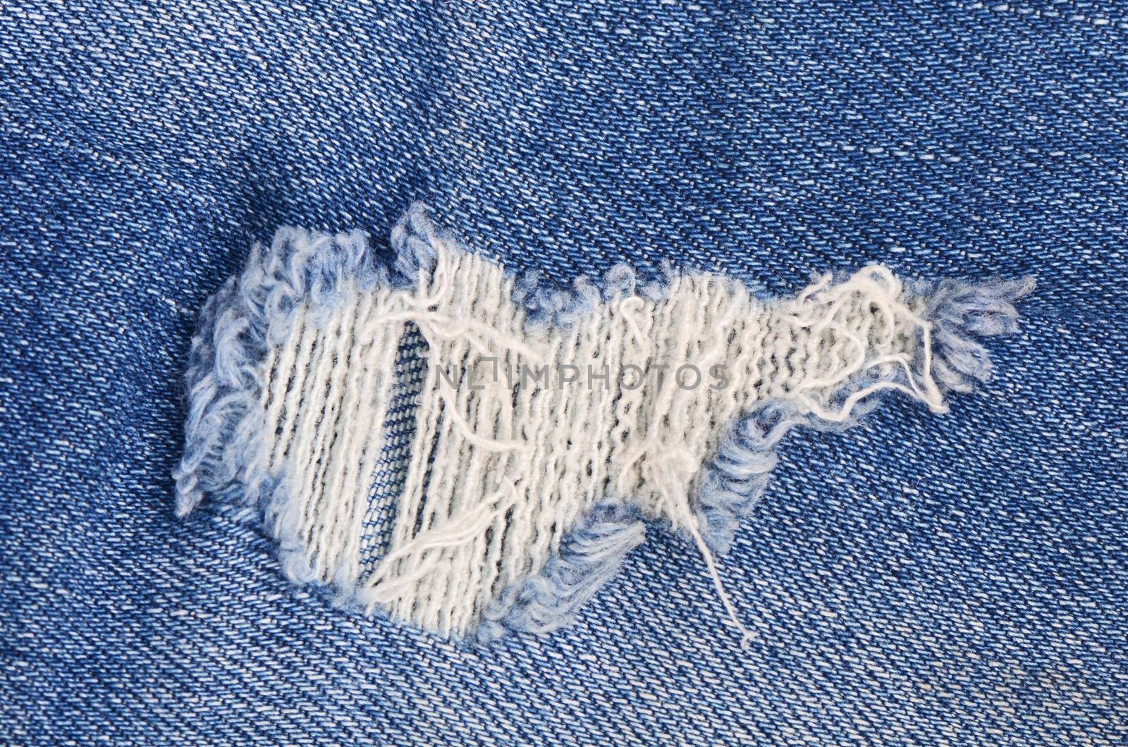 Dark blue female jeans - a fabric structure