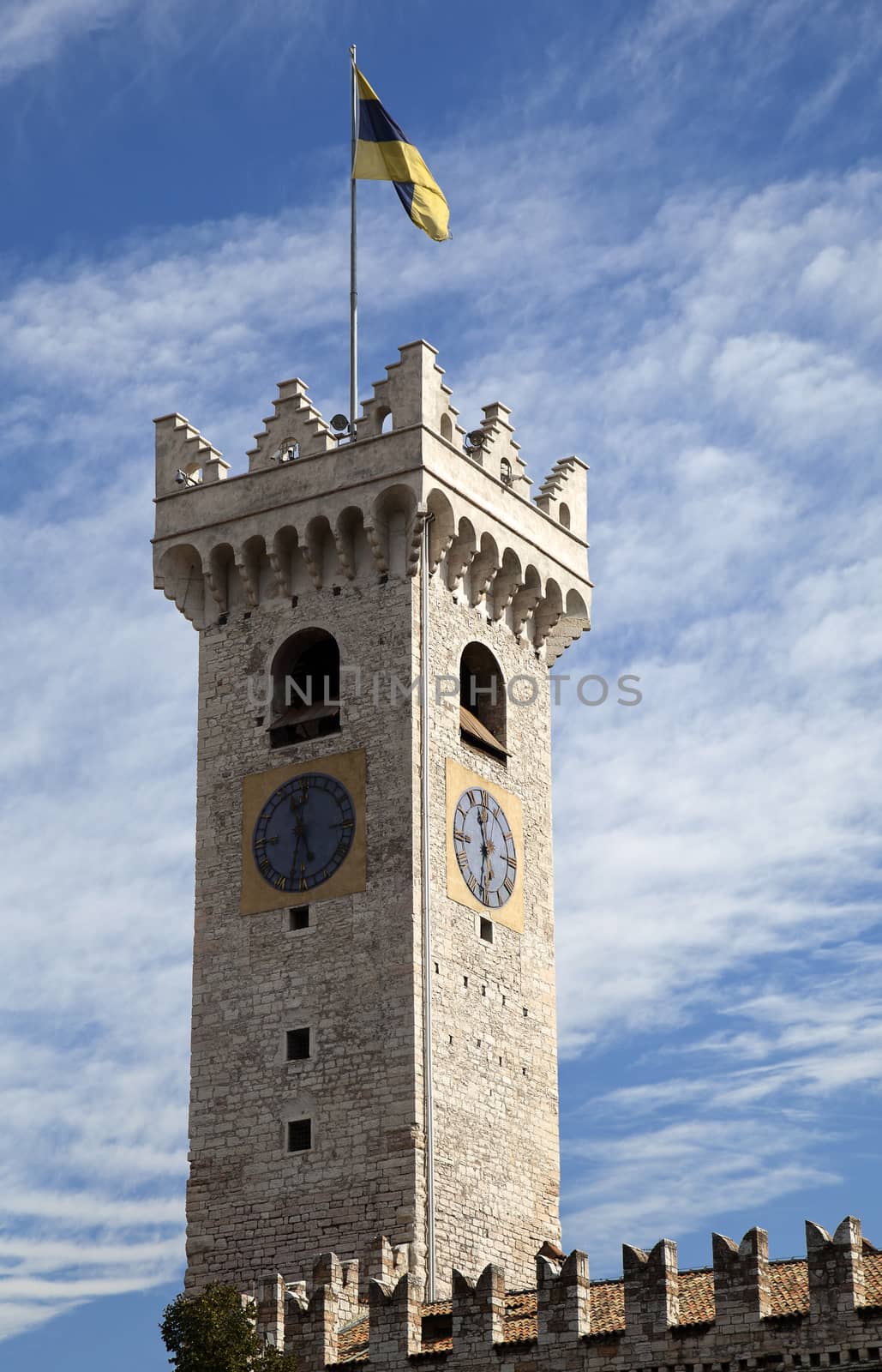 Tower of palazzo Pretorio in Trento, Italy