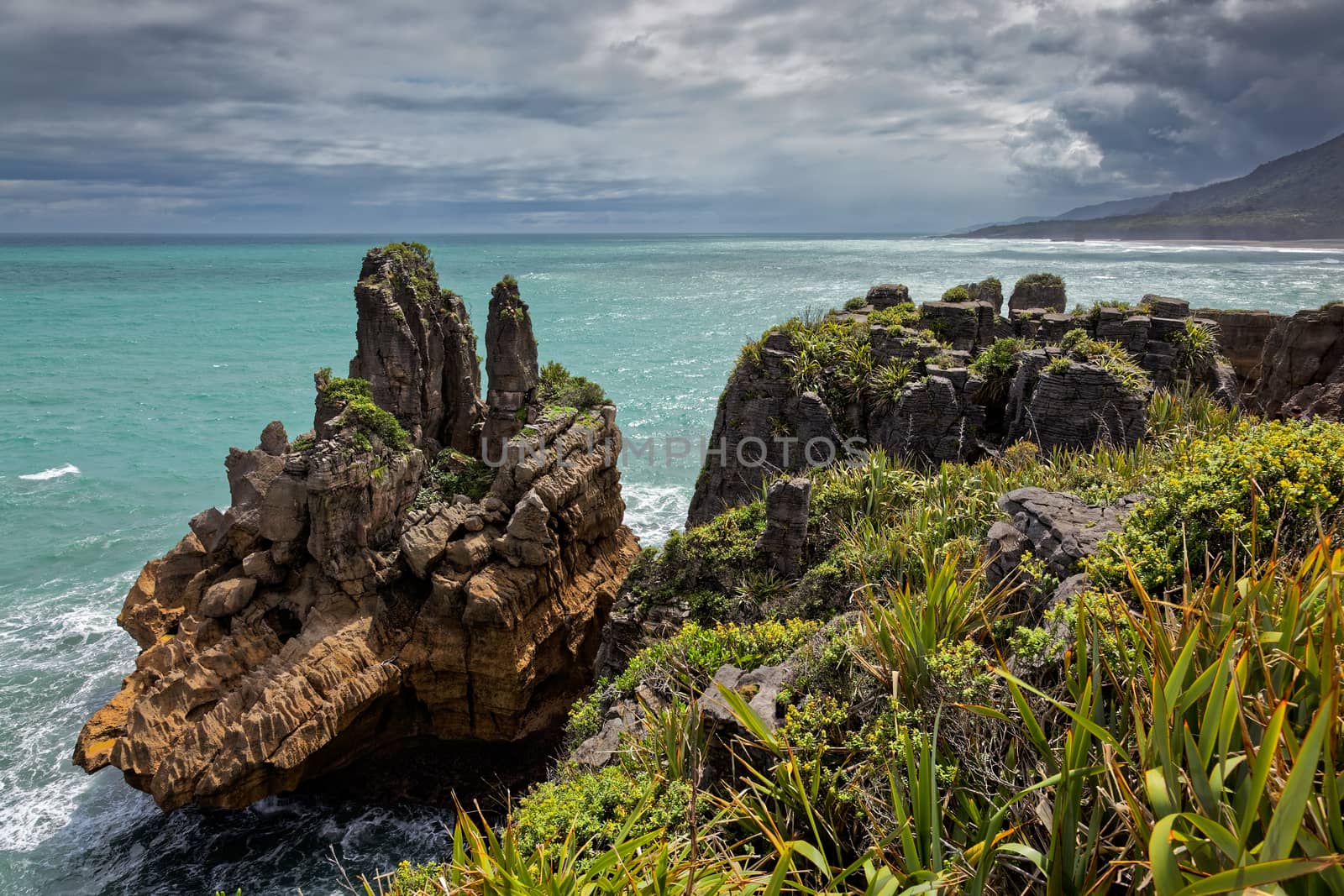 Pancake Rocks near Punakaiki by phil_bird