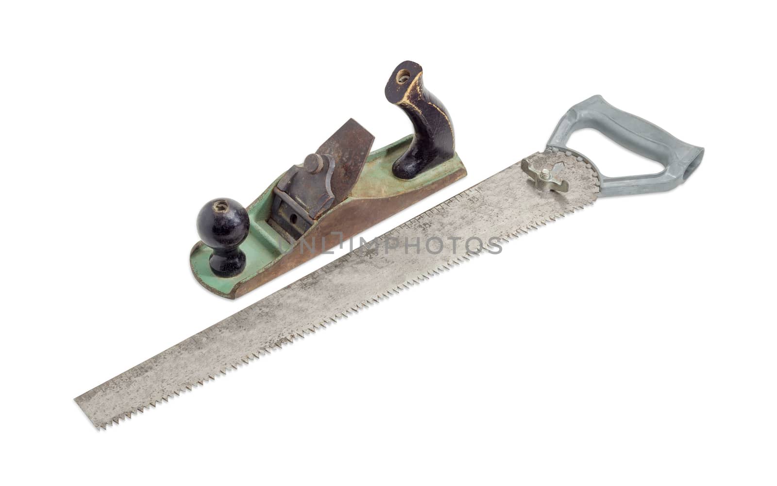 Old hand plane and crosscut hand saw by anmbph