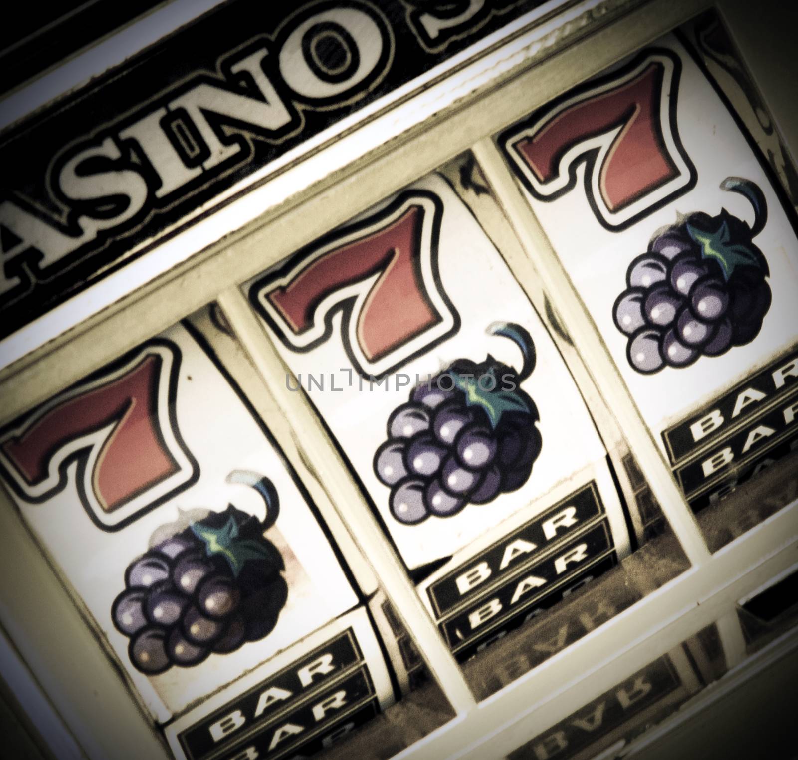 casino slot machine close up