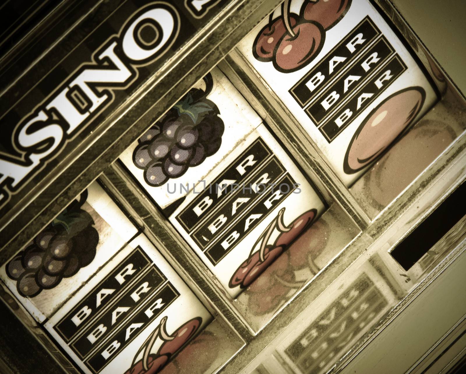 casino slot machine close up