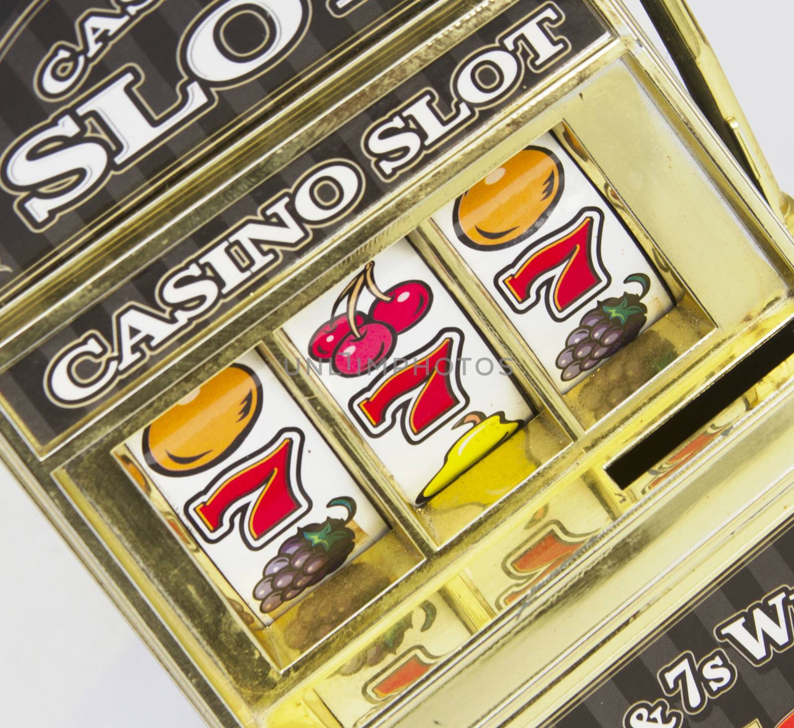 casino slot machine close up 