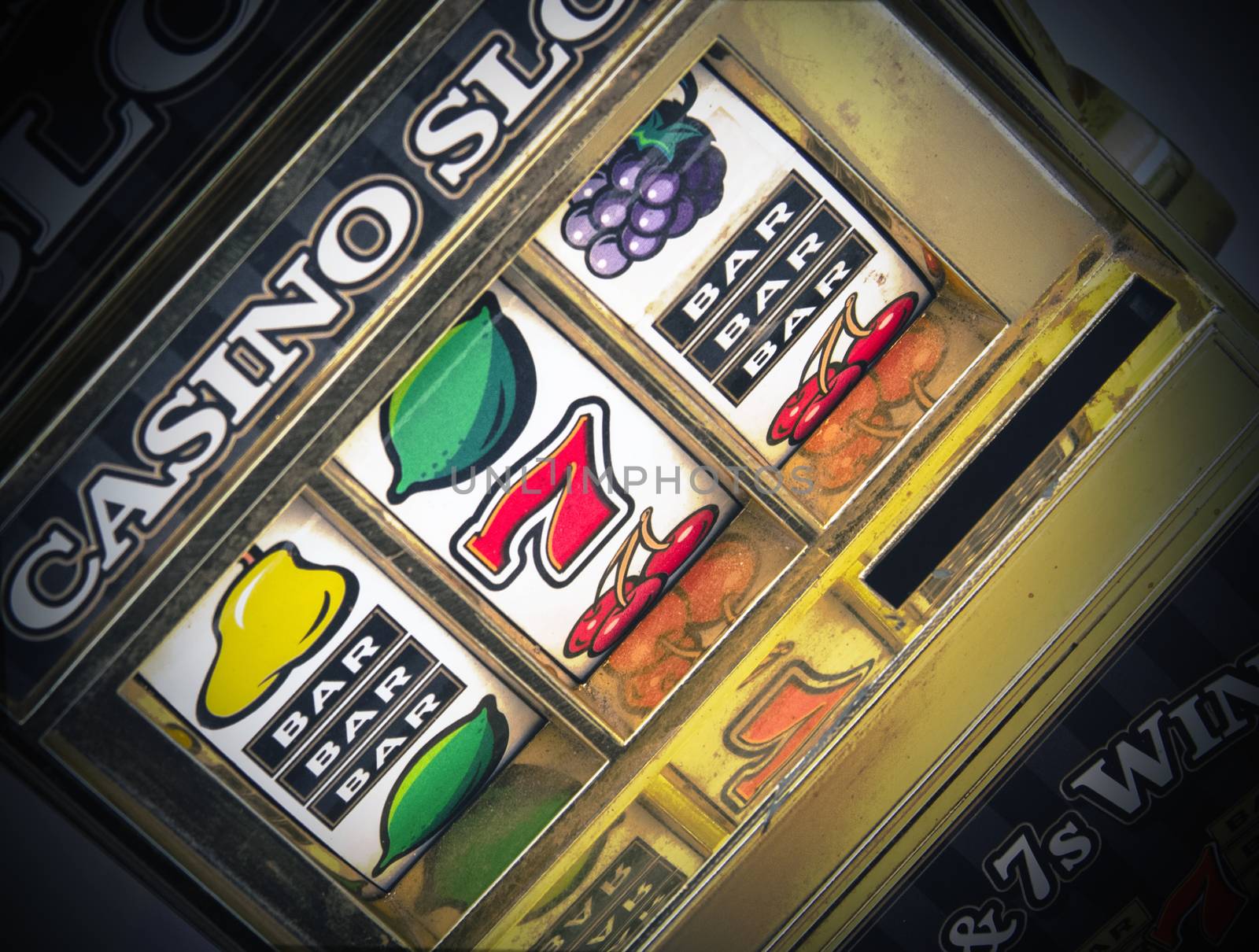 casino slot machine close up