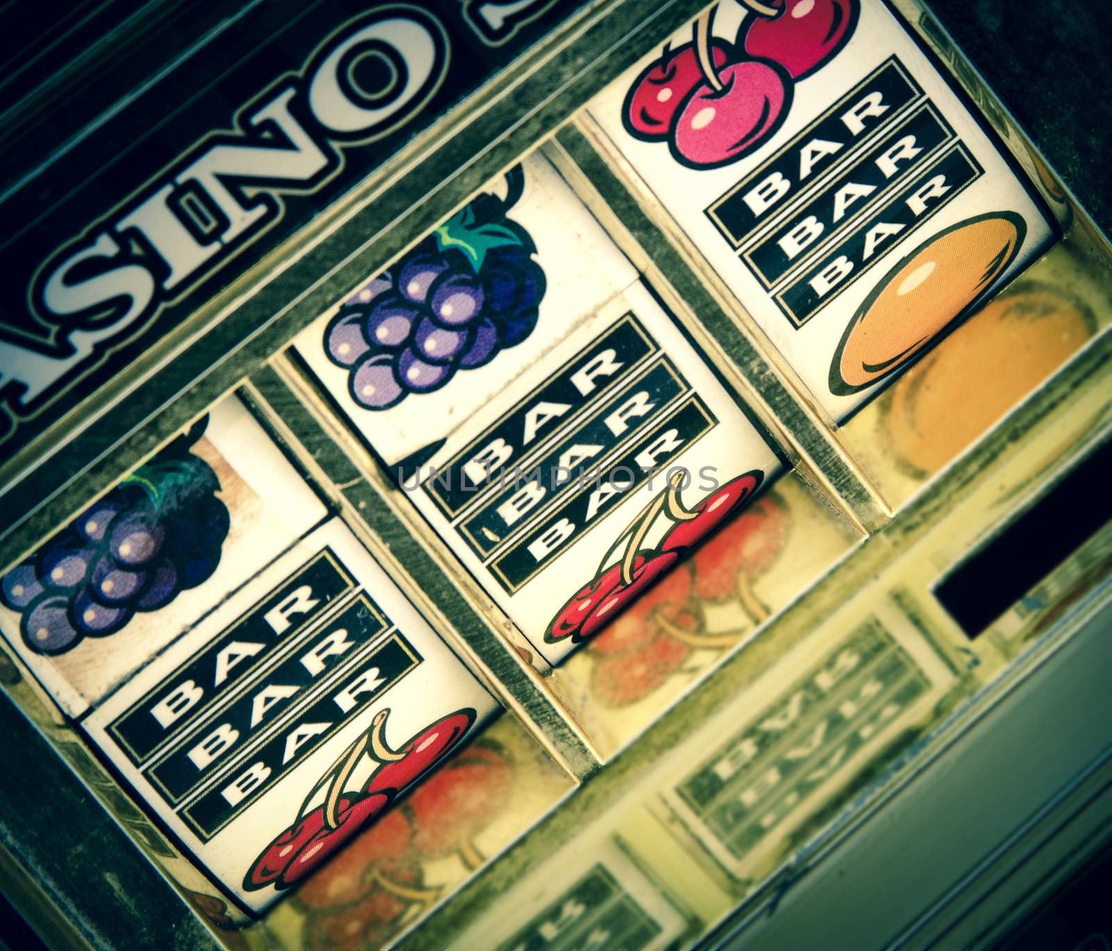 casino slot machine close up