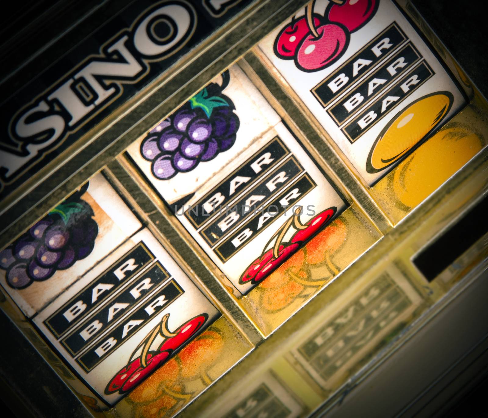 casino slot machine close up