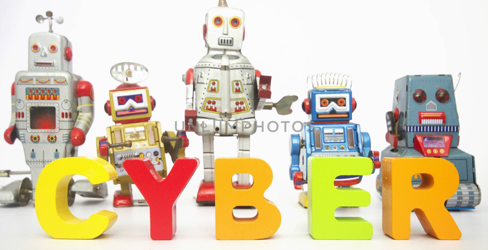 robots and the word CYBER 