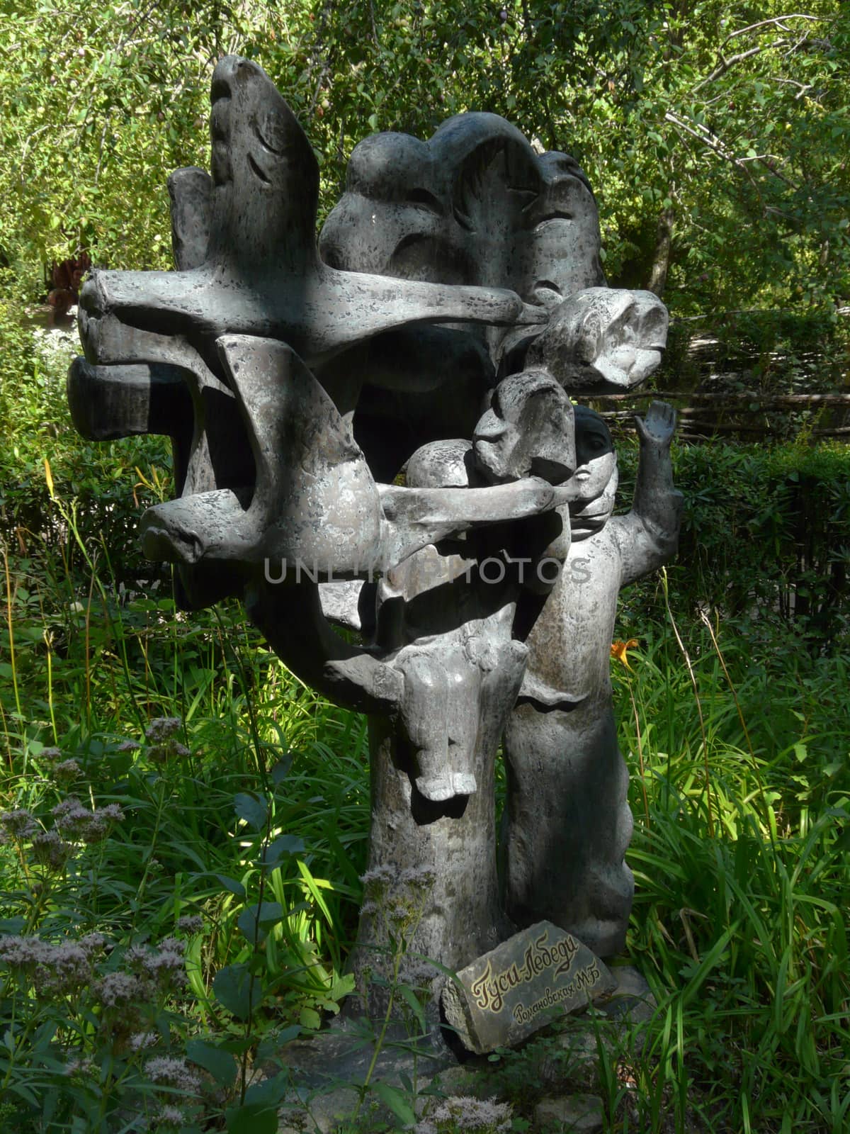 bird girl is the heroes of folk folklore immortalized in sculpture