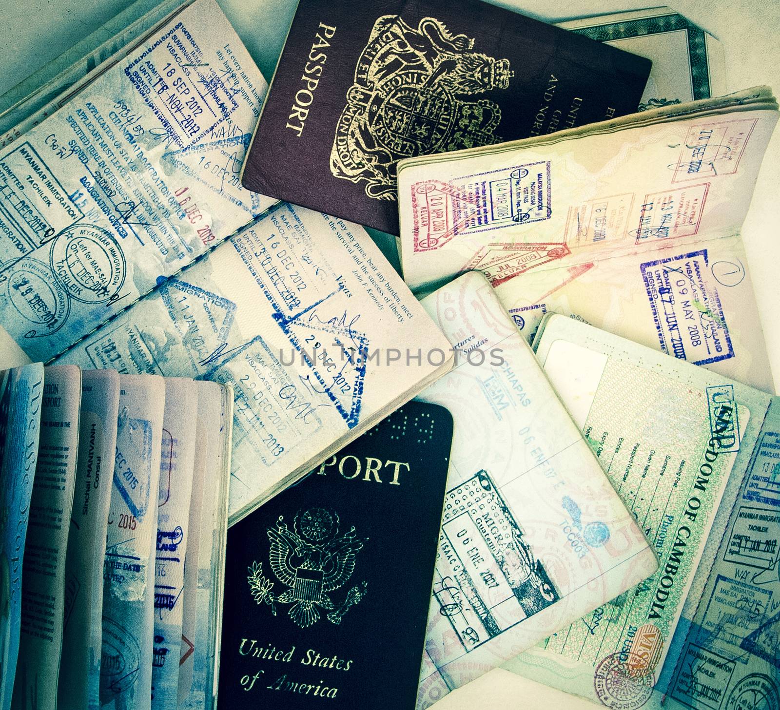 old passports  by davincidig