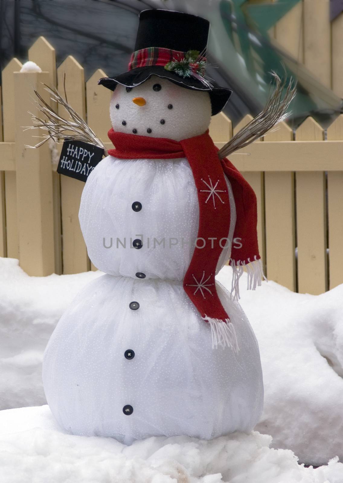 happy snowman by davincidig