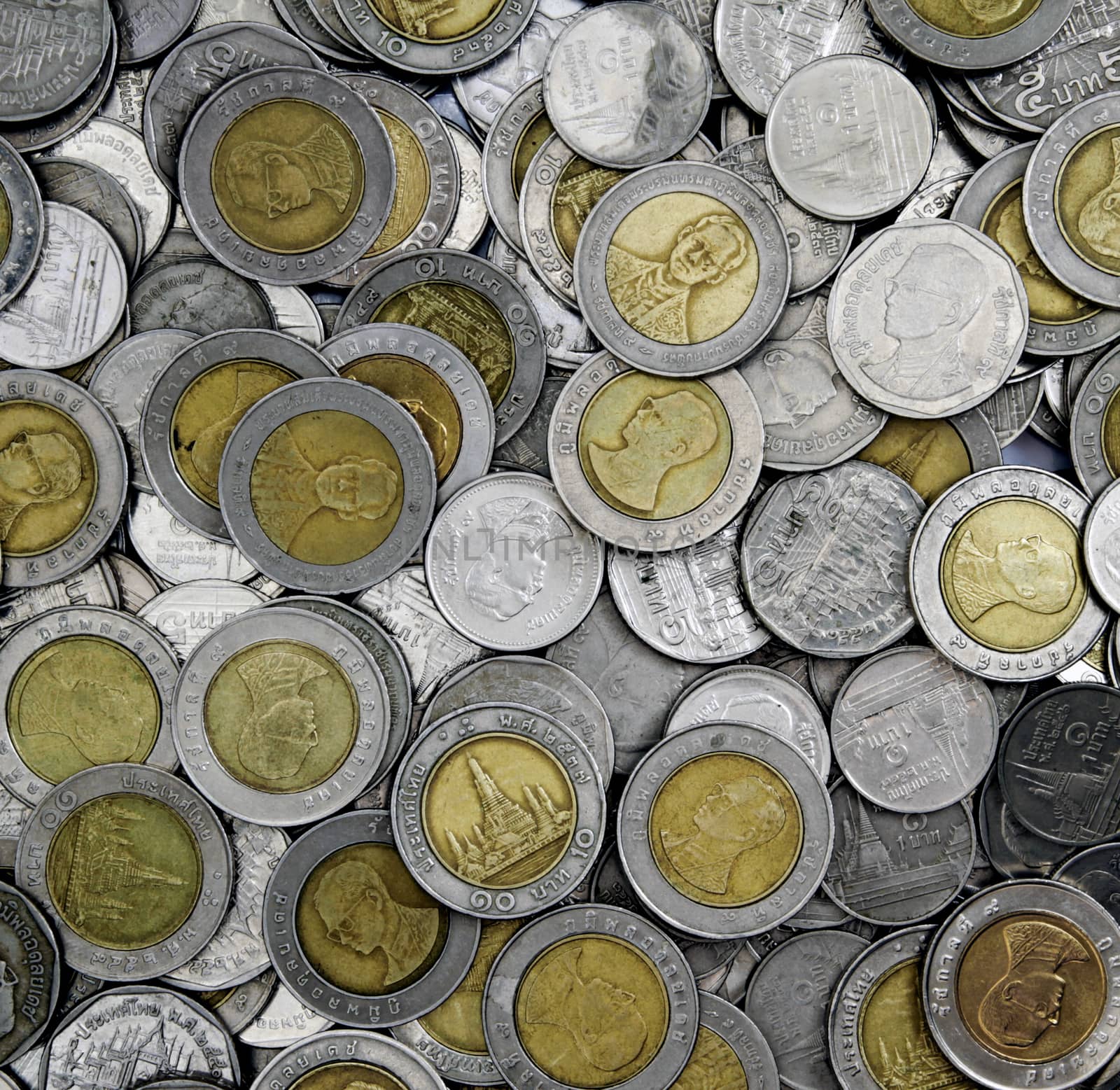 Thai coins money background