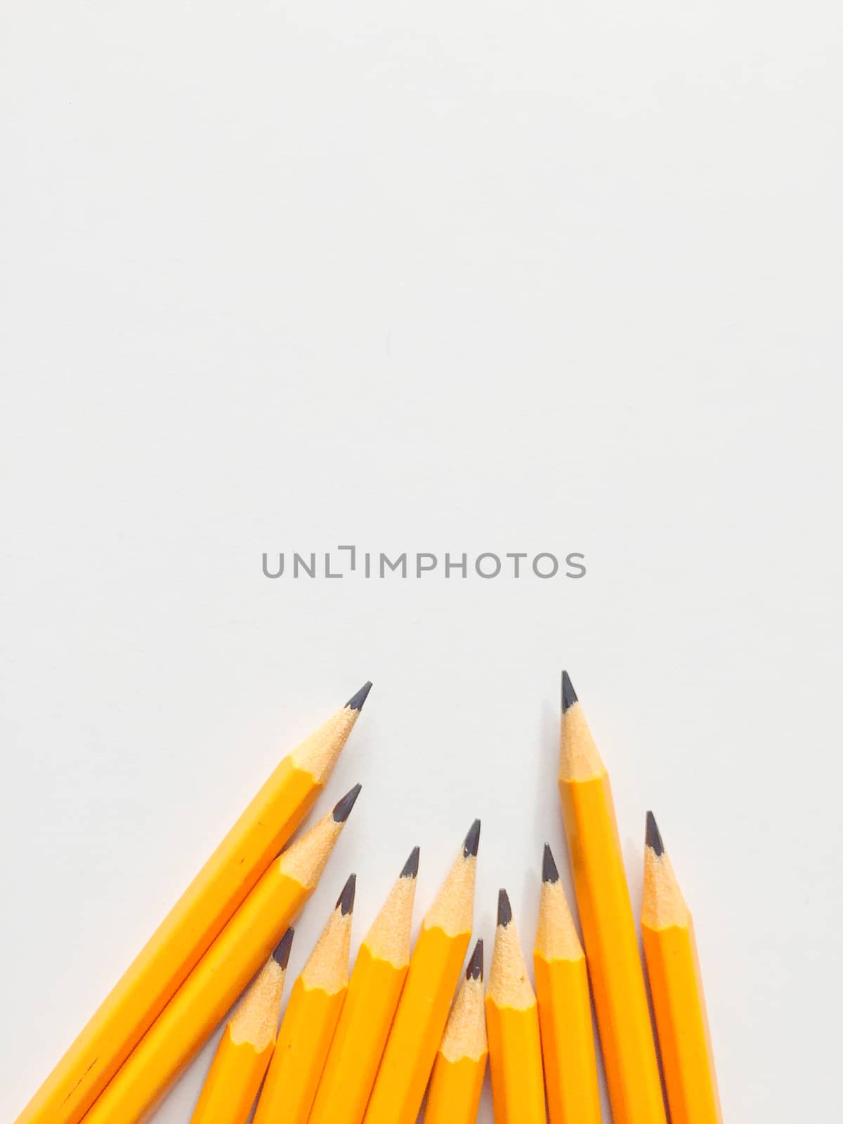 Group of yellow pencils by rarrarorro