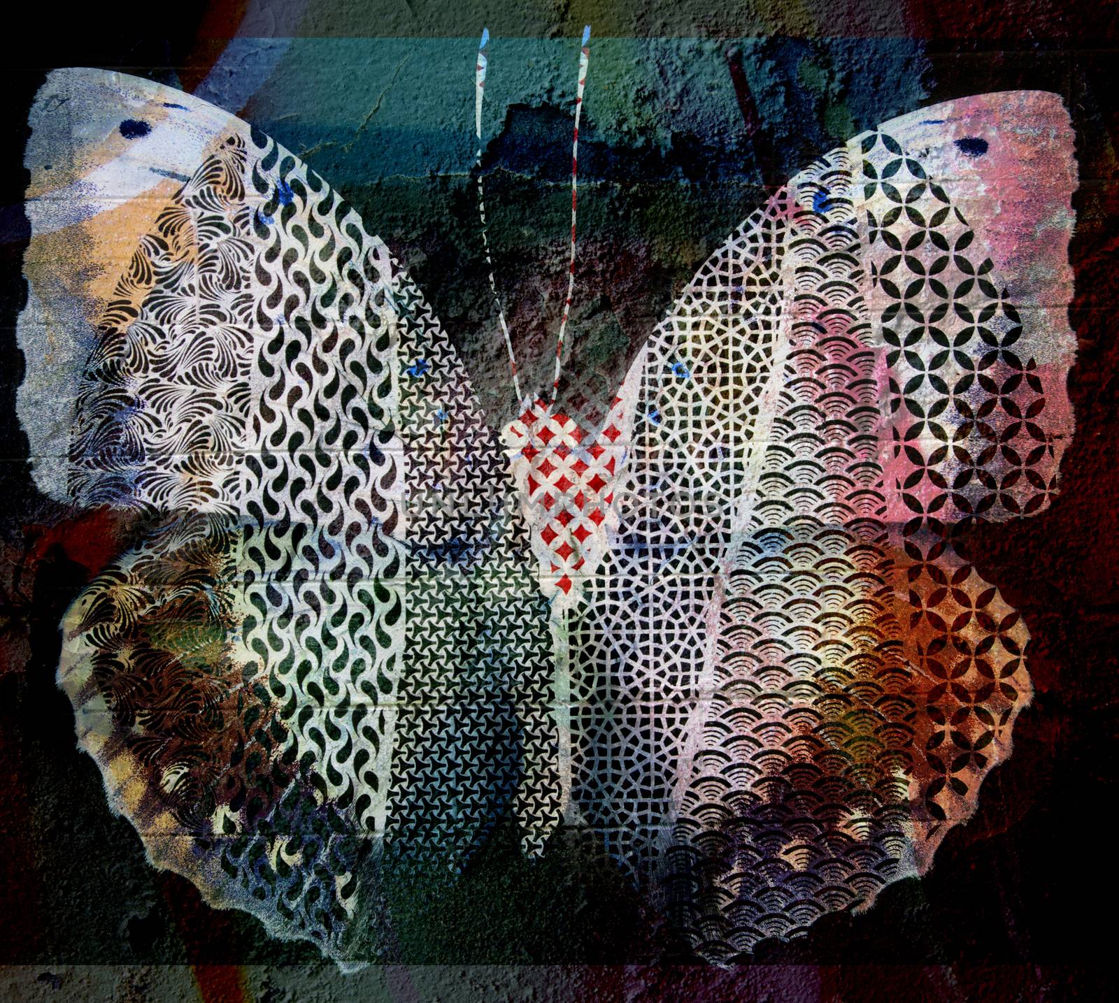 Grunge butterfly by davincidig