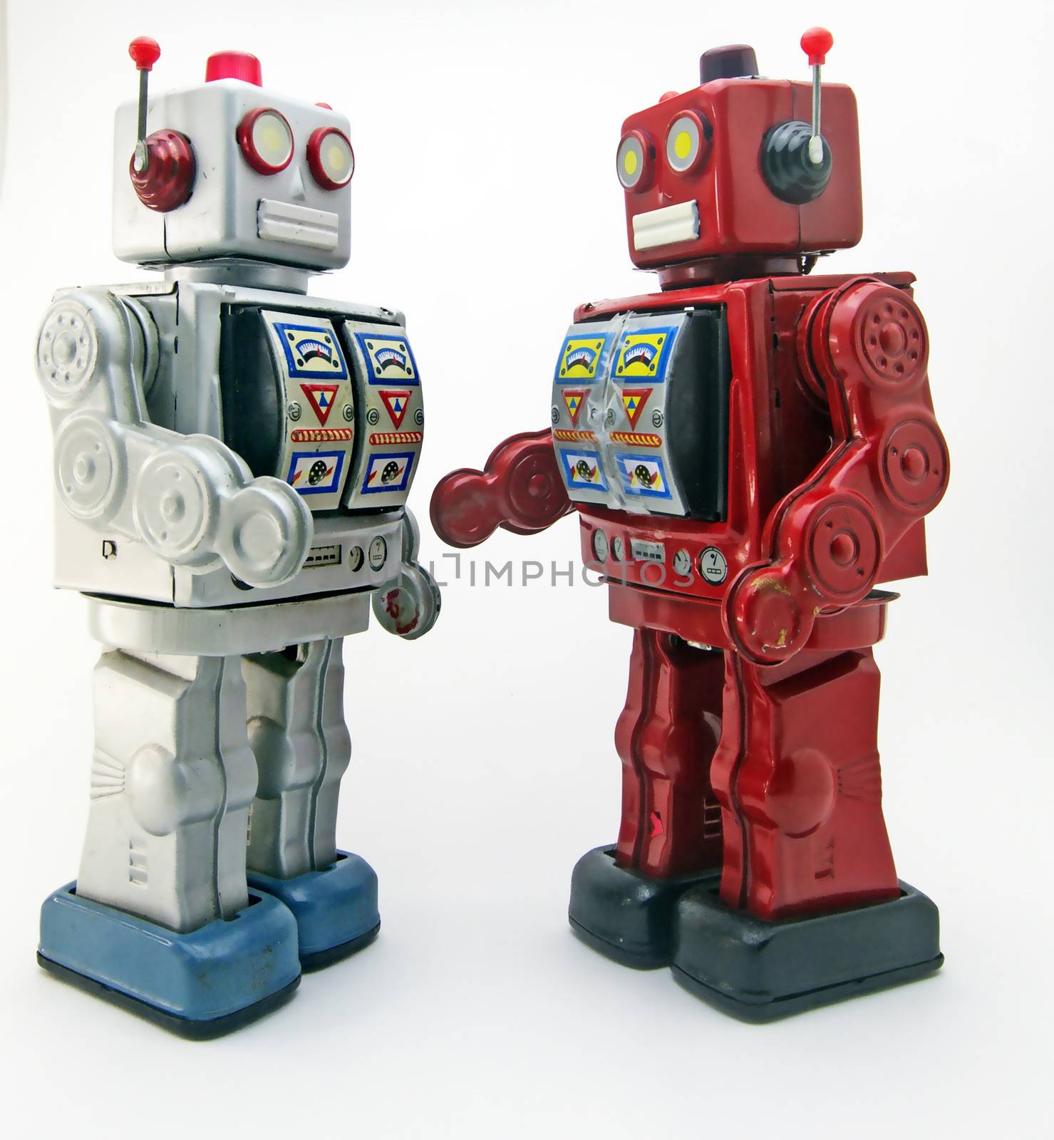 two retro robots by davincidig