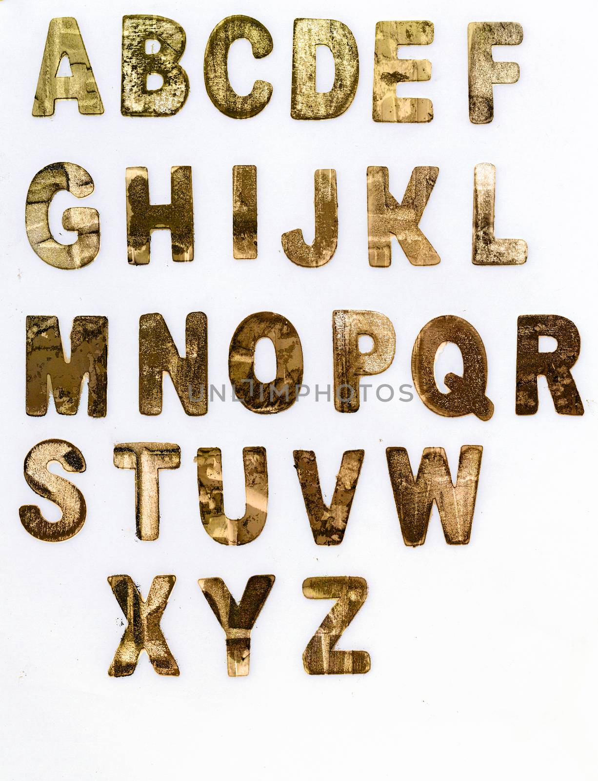  alphabet gold  by davincidig