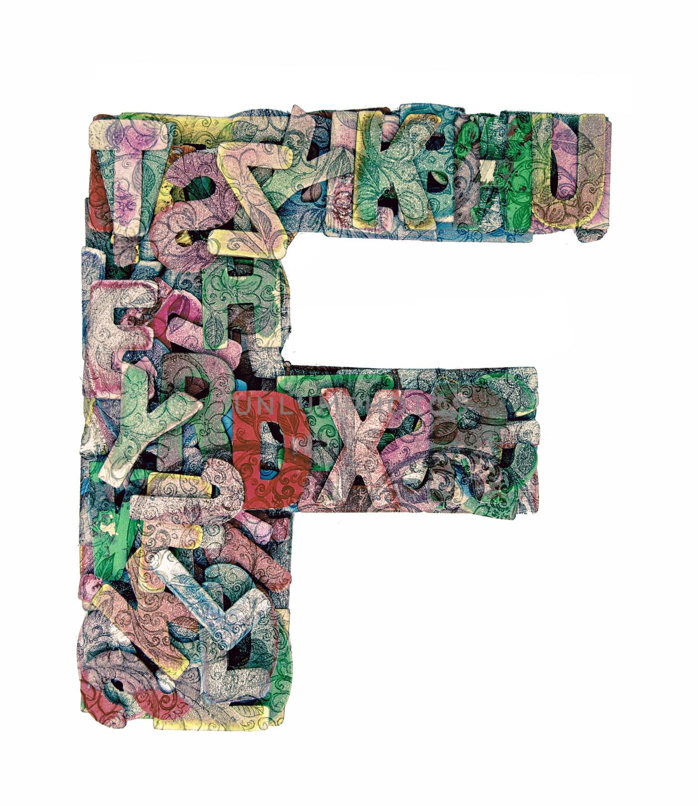 wooden letters F by davincidig