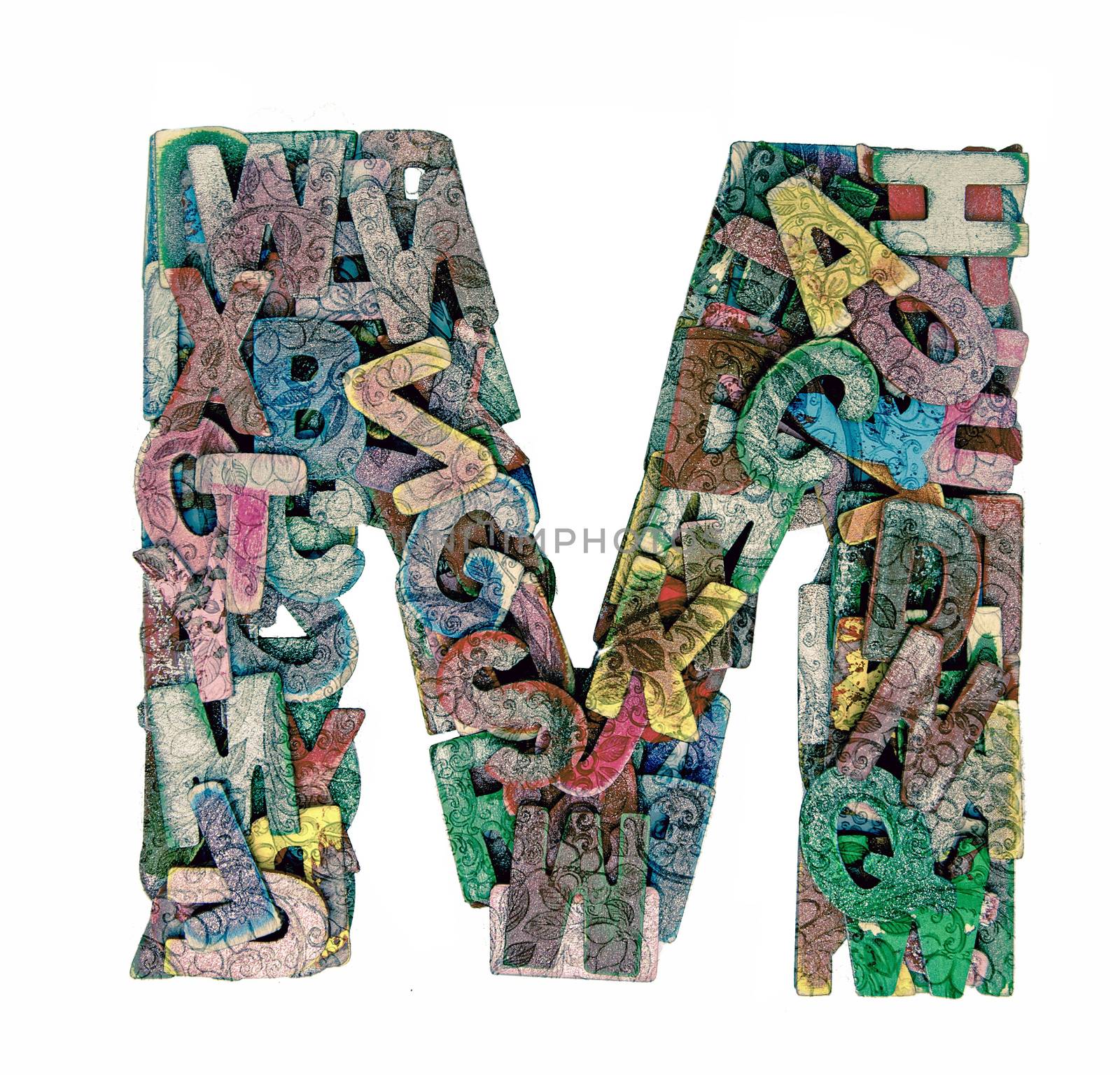 wooden letters M by davincidig