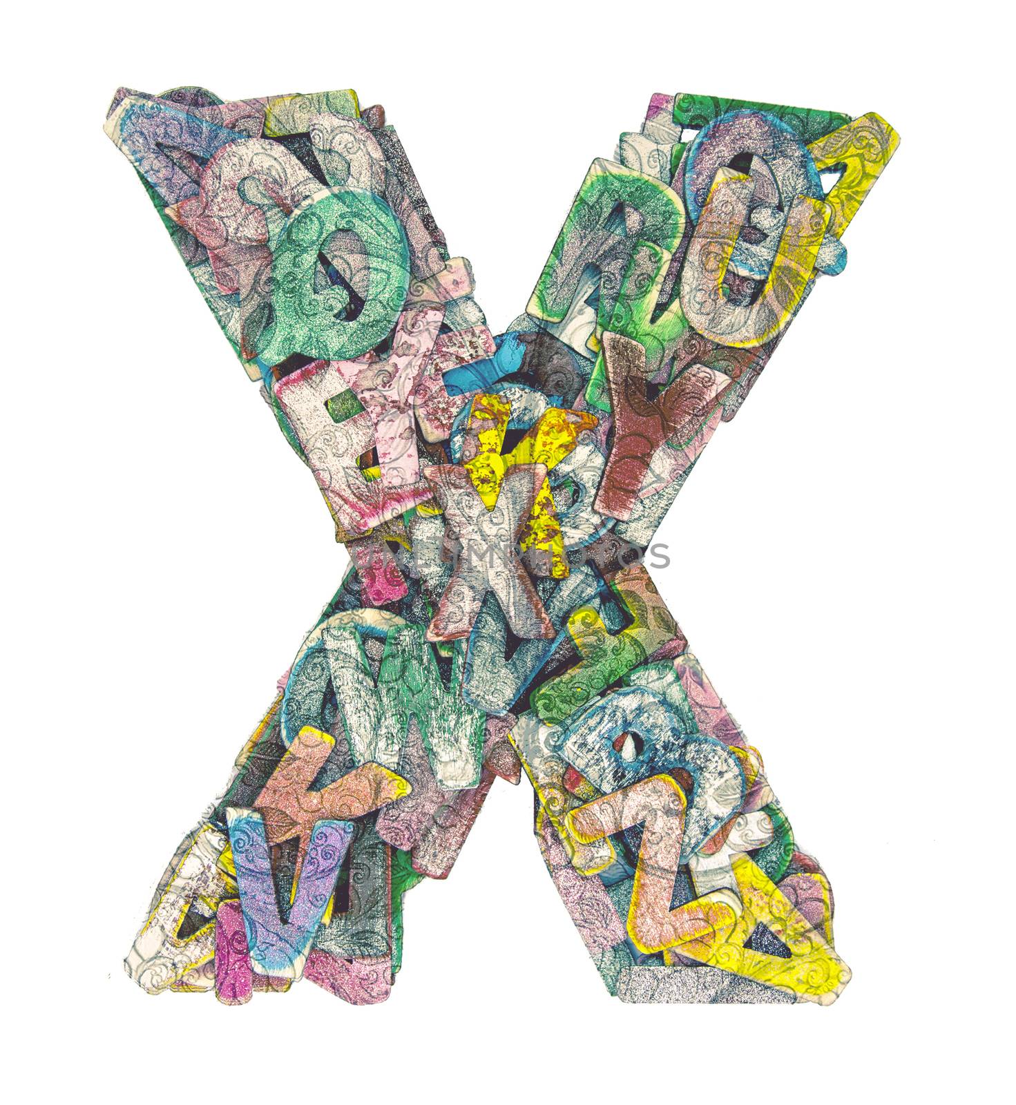 wooden letters,X by davincidig