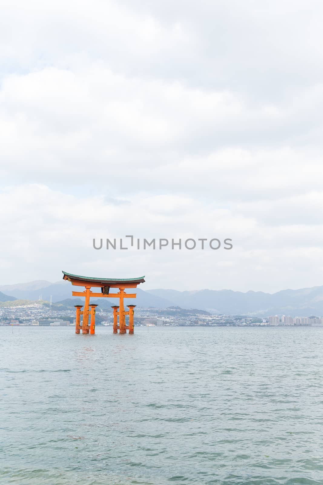 Itsukushima Shrine with sunshine by leungchopan