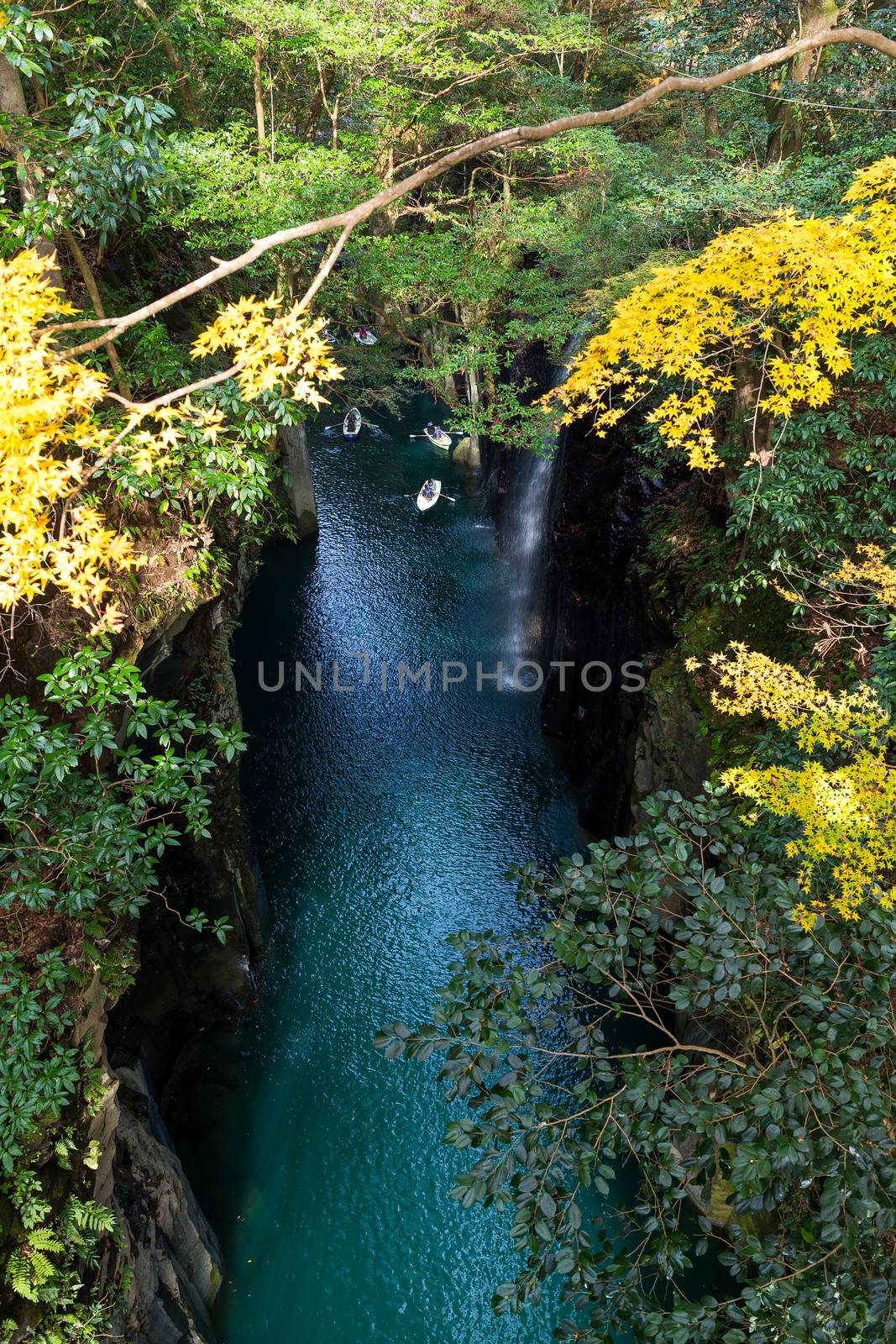 Takachiho Gorge in Japan at autumn by leungchopan