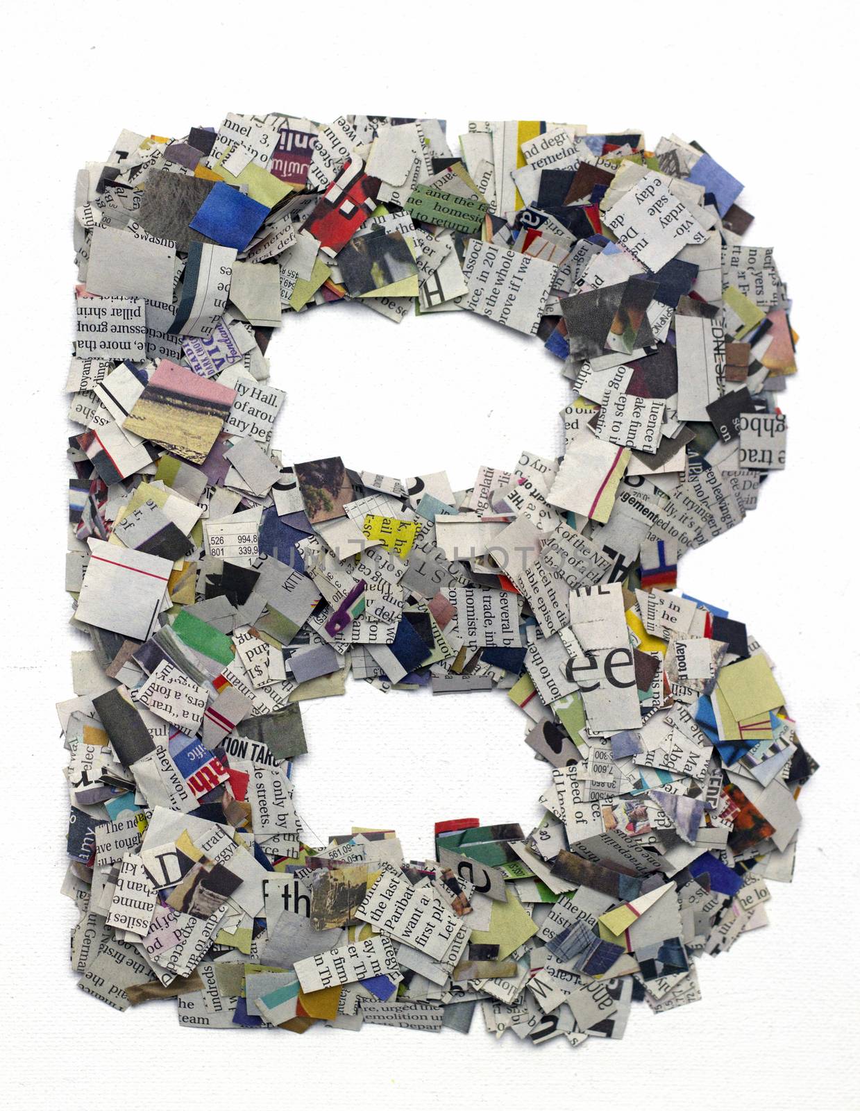 Letters made from newspaper capitel B by davincidig
