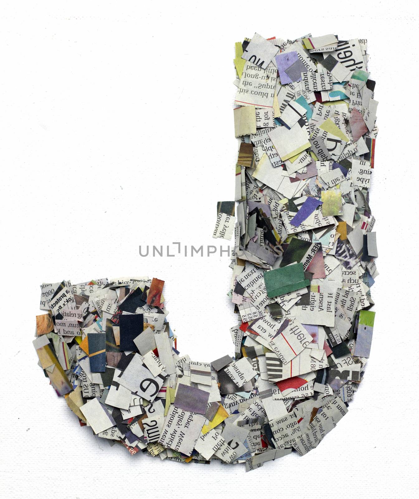 Letters made from newspaper capitel J by davincidig