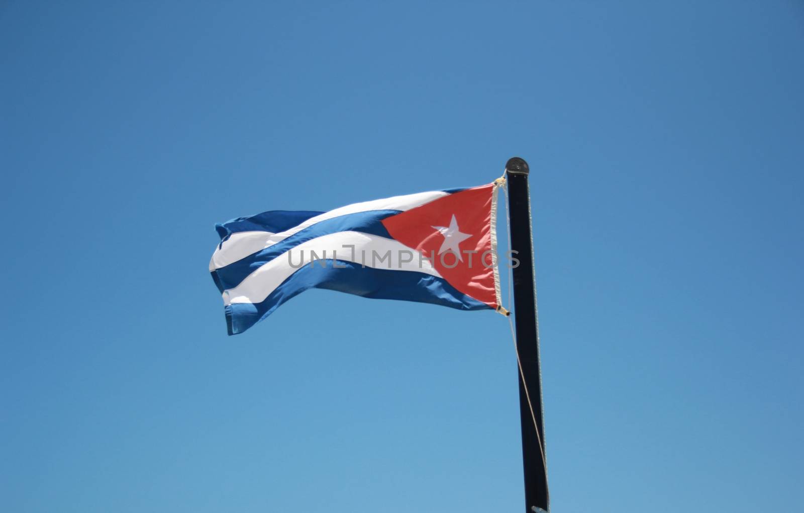 Flag of Cuba fluttering in the breeze.