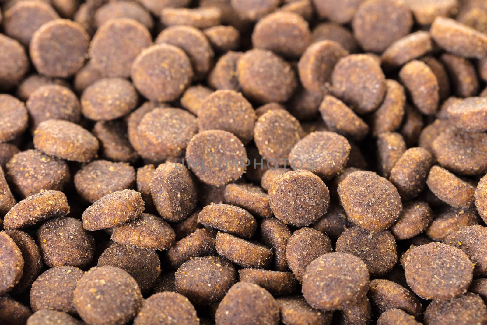 background of a texture of dry food for animals