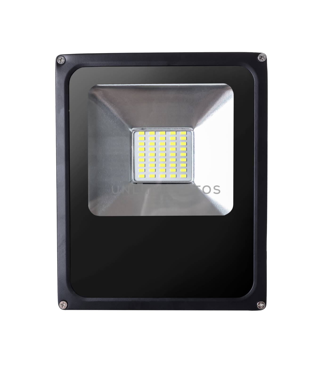 new led lamp on white isolated background