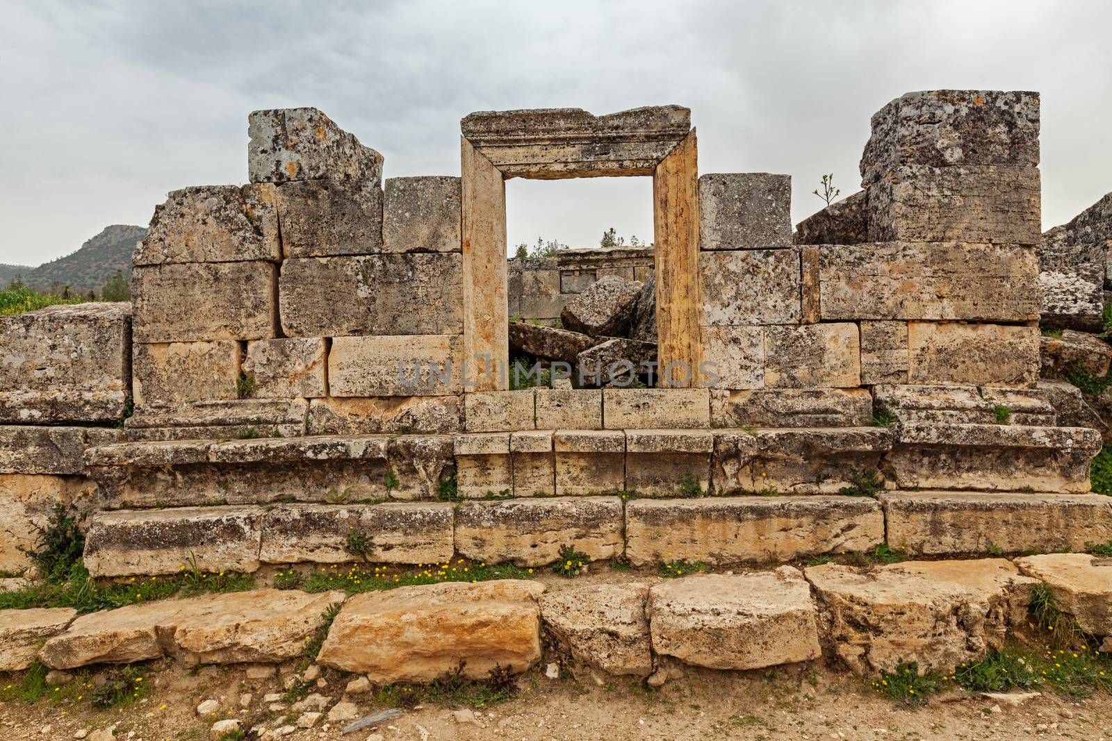 Ruins of ancient city, Hierapolis near Pamukkale, Turkey by igor_stramyk