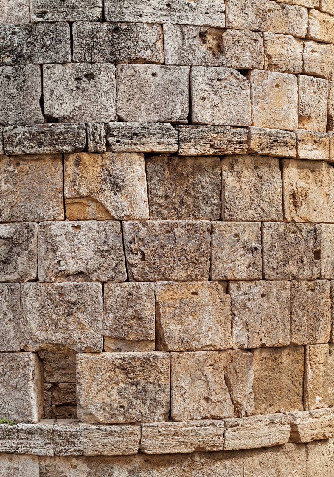 Texture of stone wall in ancient city, Hierapolis by igor_stramyk