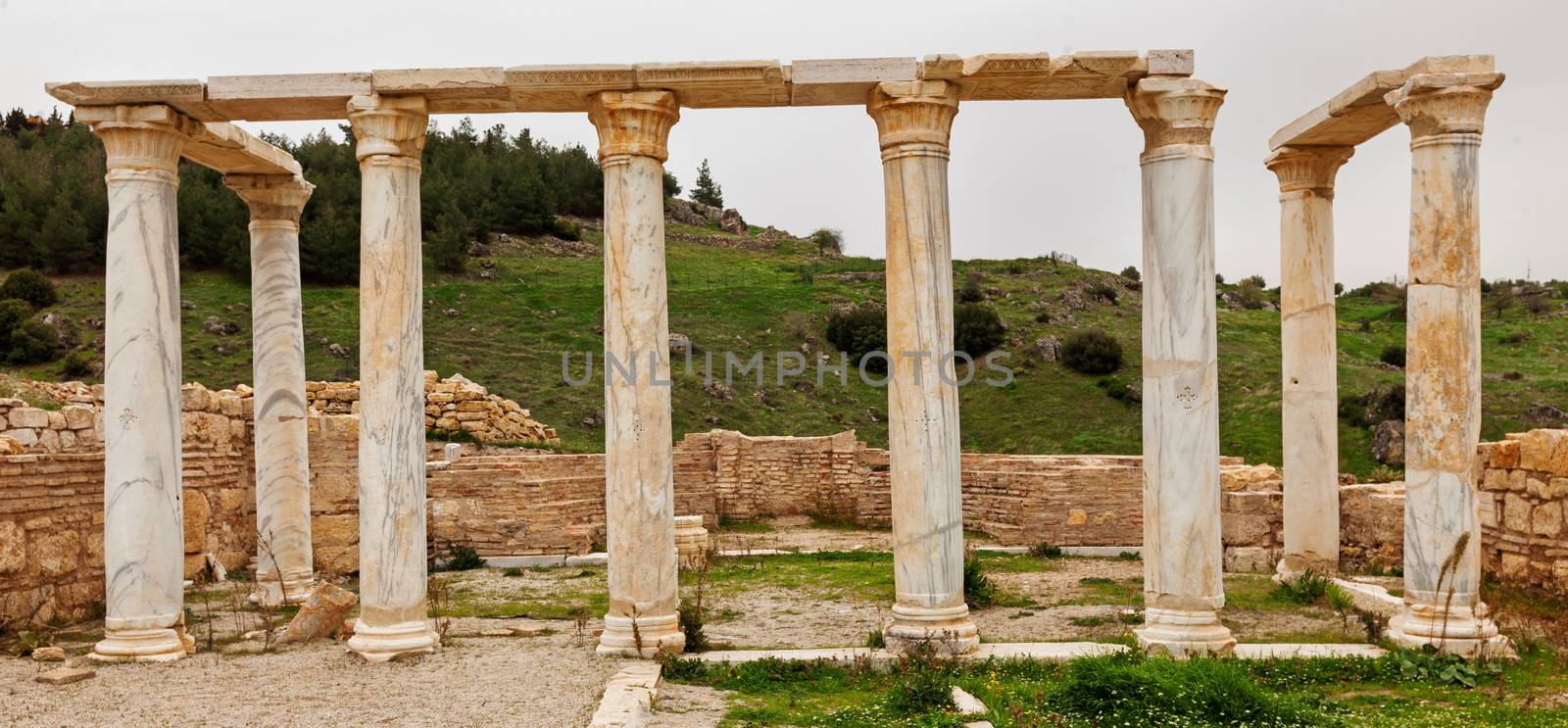 Ruins of ancient city, Hierapolis near Pamukkale, Turkey by igor_stramyk