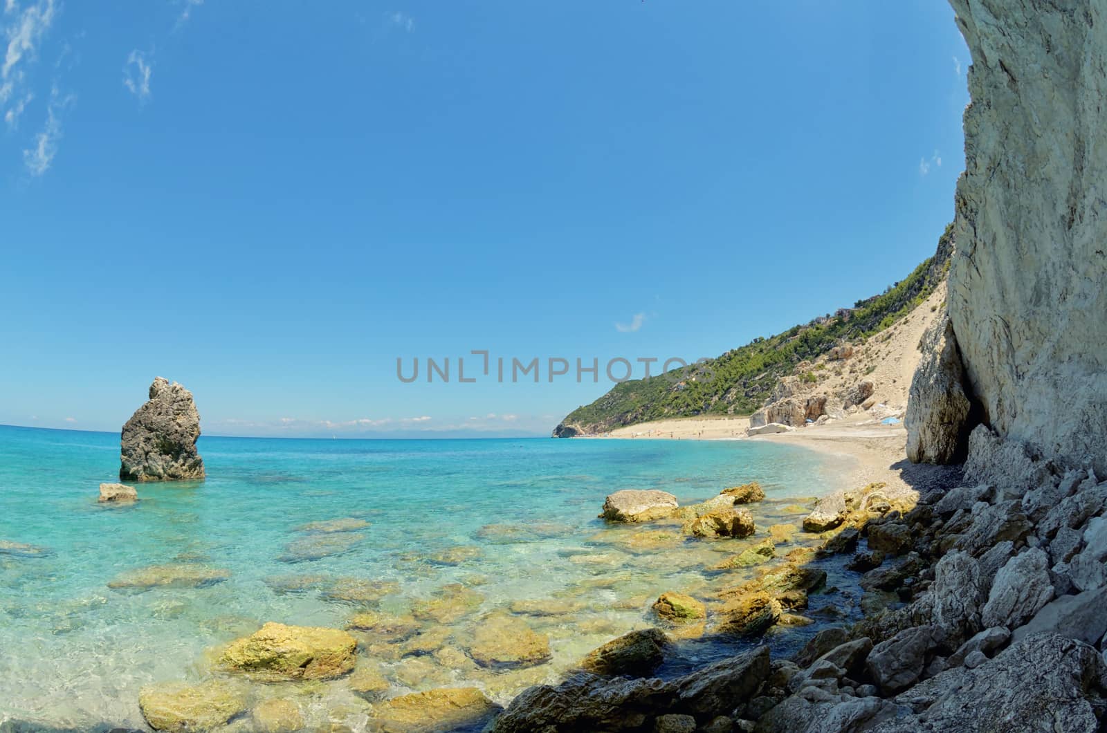 Milos beach on Lefkada island, Greece by mady70