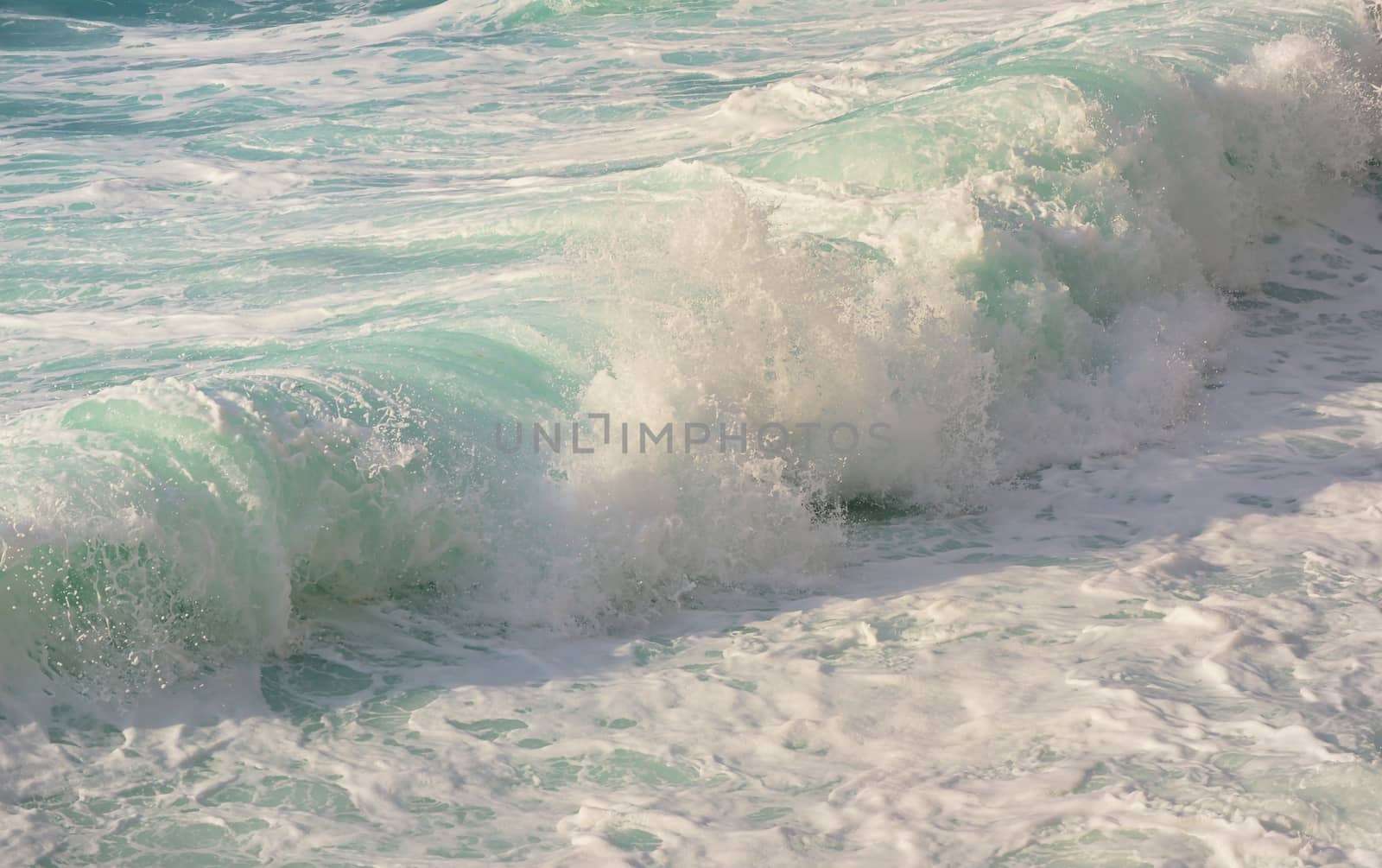 Waves in Kalamitsi beach, Lefkada, Greece
