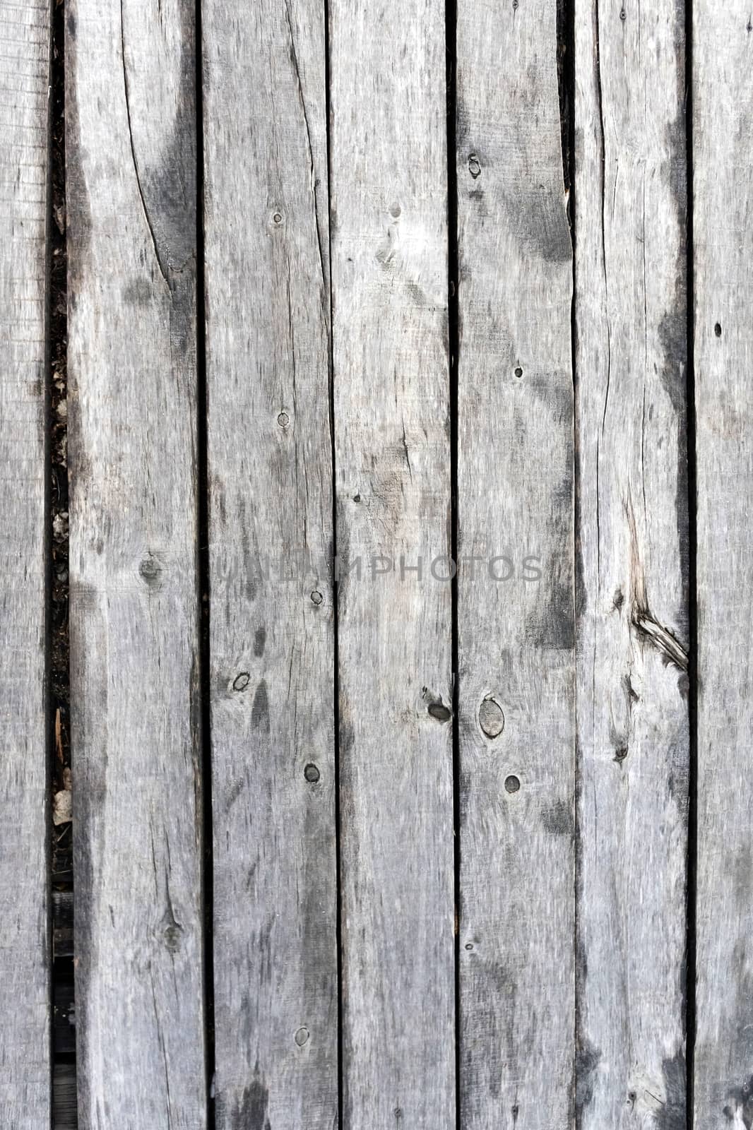 texture of old boards assembled into a panel