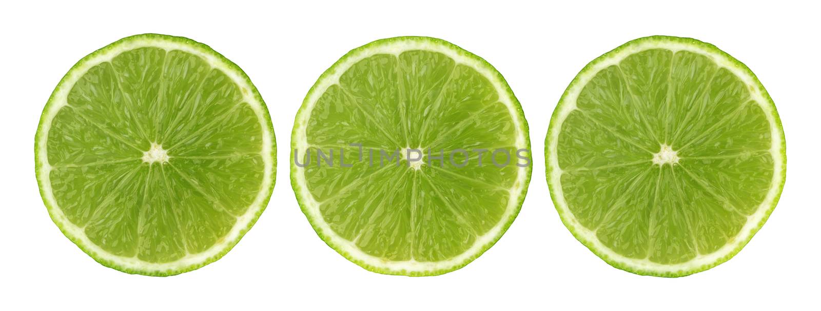 Lime isolated on white background with clipping path. Collection