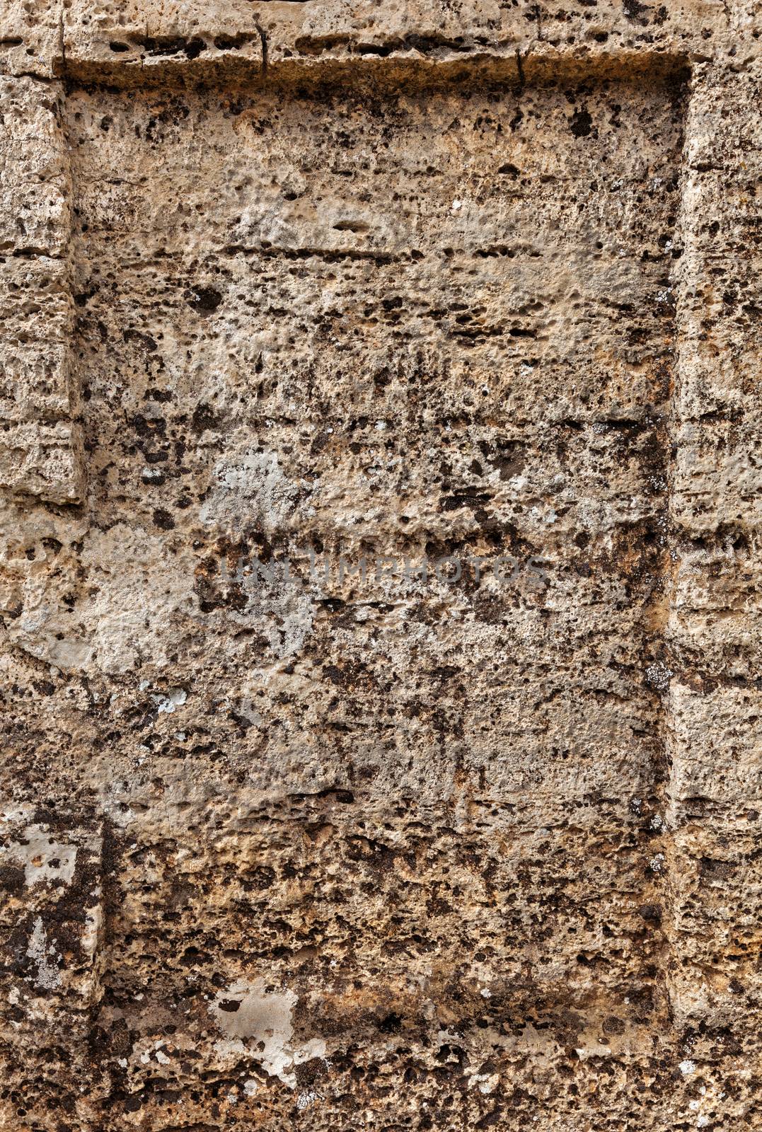 Texture of stone plate with inscriptions in ancient city Hierapolis