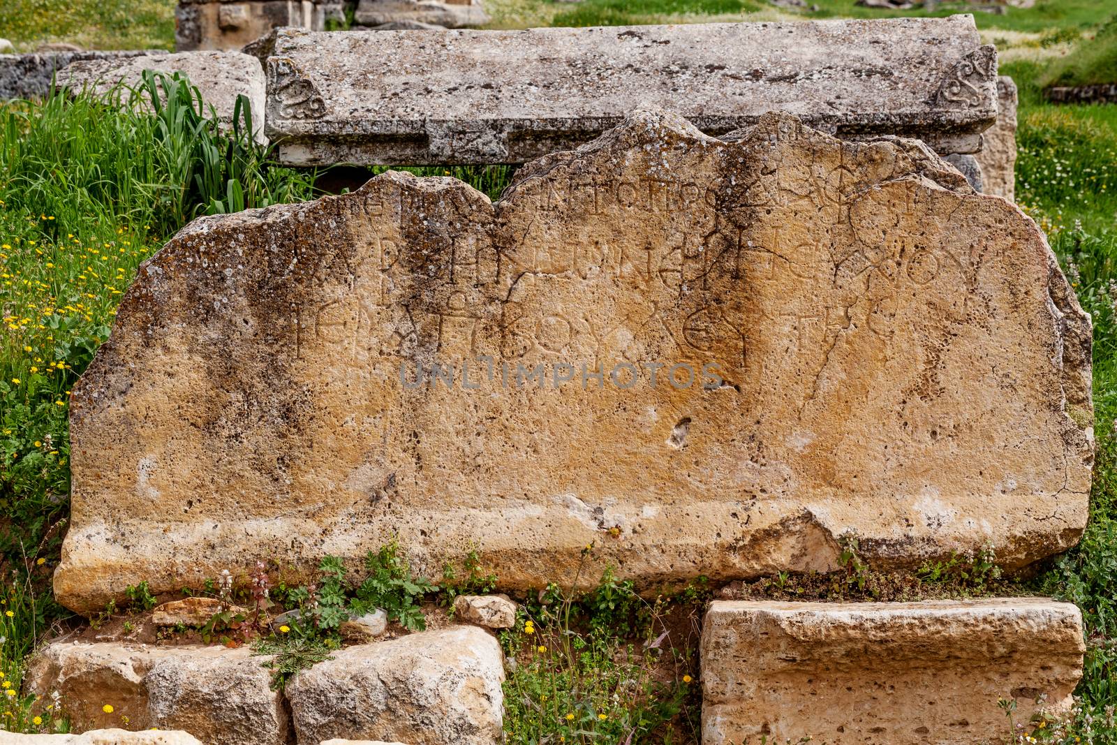 Ancient ruins of Hierapolis near Pamukkale in Turkey