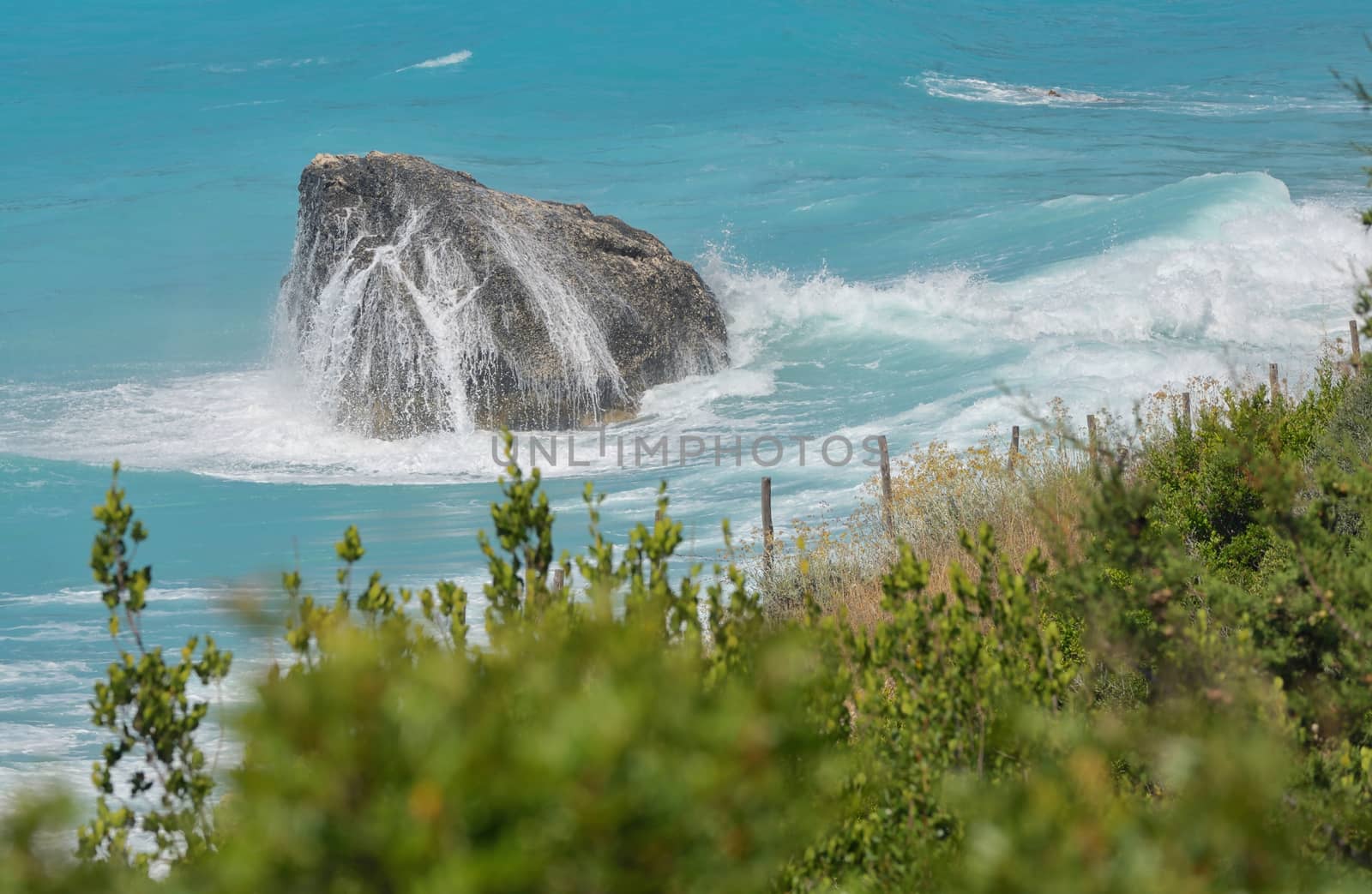 Blue waters of Ionian sea, near Agios Nikitas by mady70