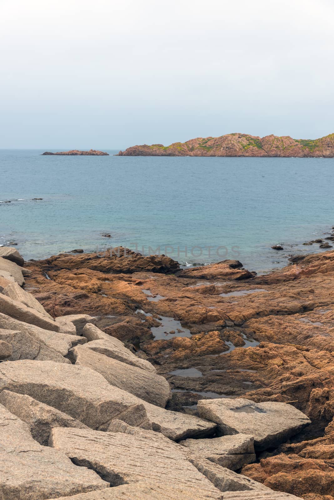 isola rossa the read coast of sardinia island belongs to italy