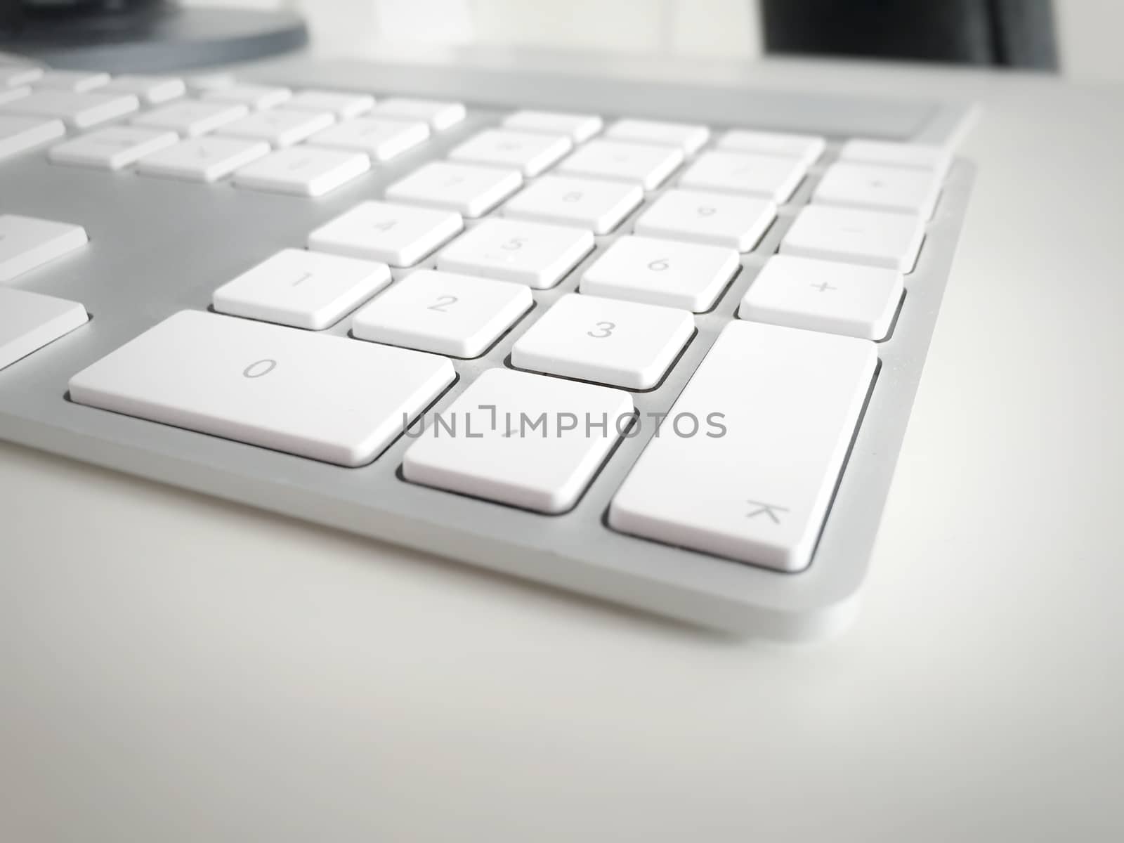 Computer keyboard isolated on white background