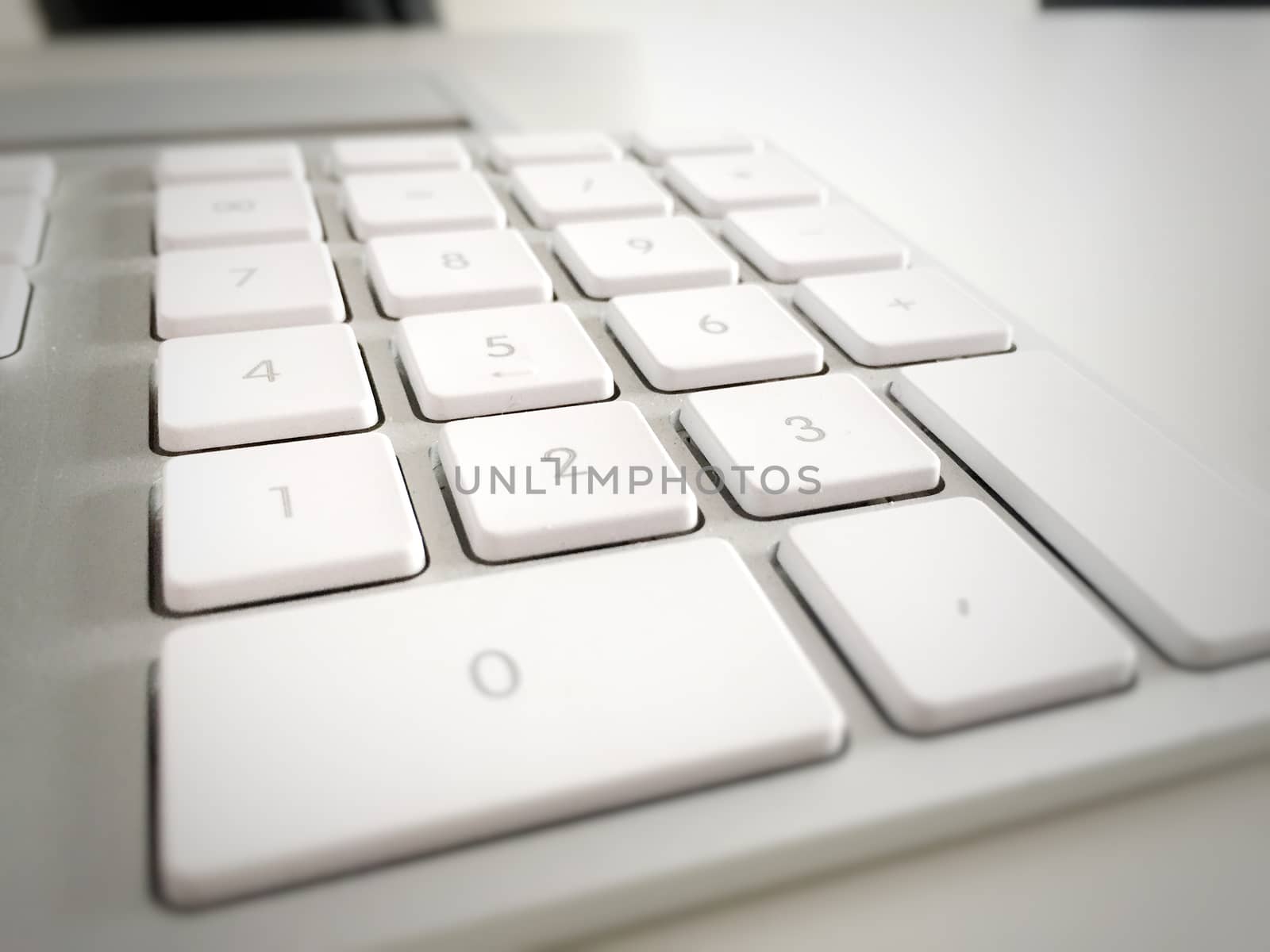 Computer keyboard isolated on white background
